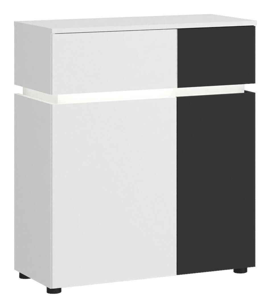 Kommode Luce Alpinweiß anthrazit B/H/T: ca. 75x90x40 cm Kommode Luce Alpinweiß anthrazit B/H/T: ca. 75x90x40 cm