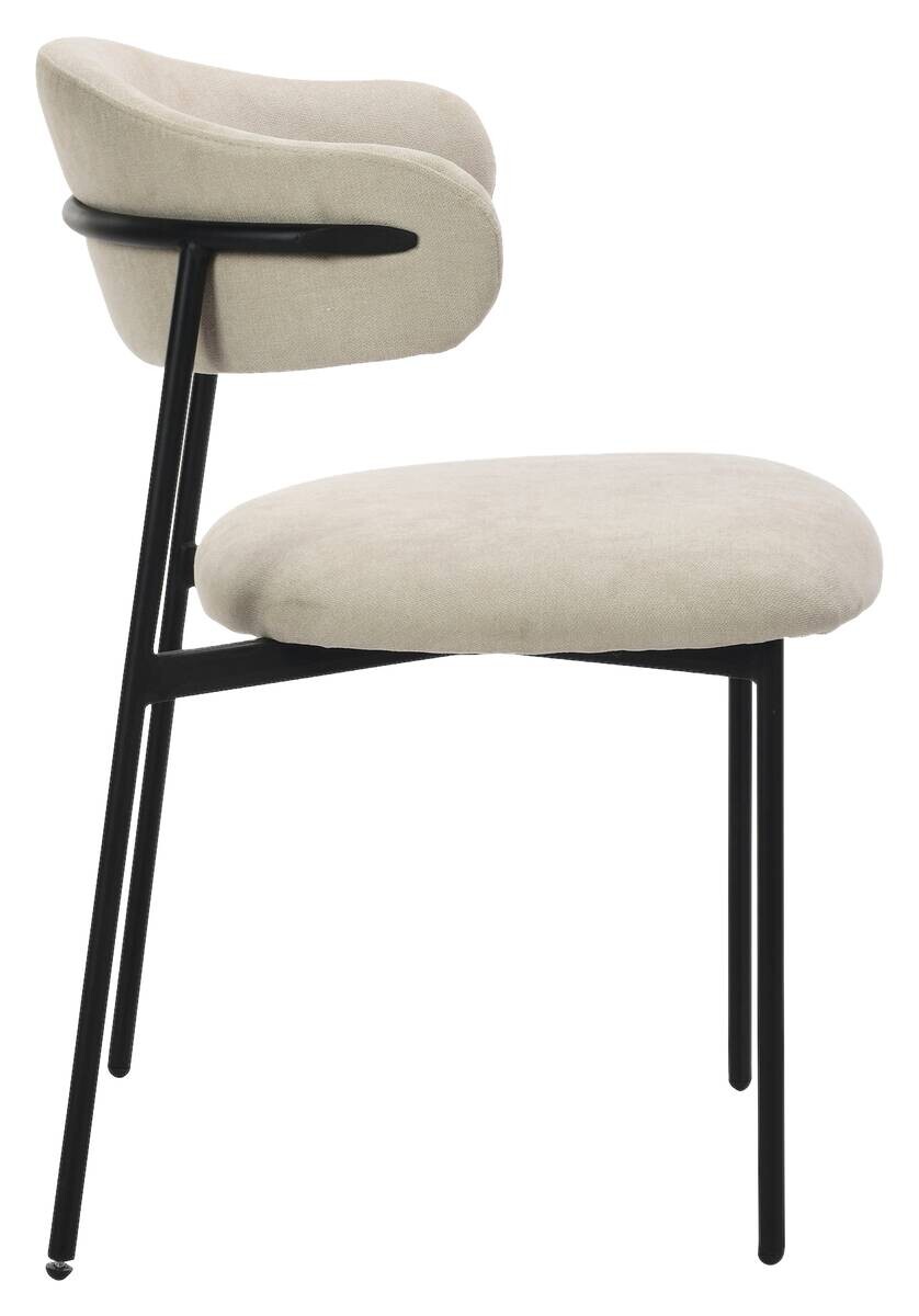 Stuhl JERSEY 2er-Set. taupe Webstoff B/H/T: ca. 58x78x54,5 cm