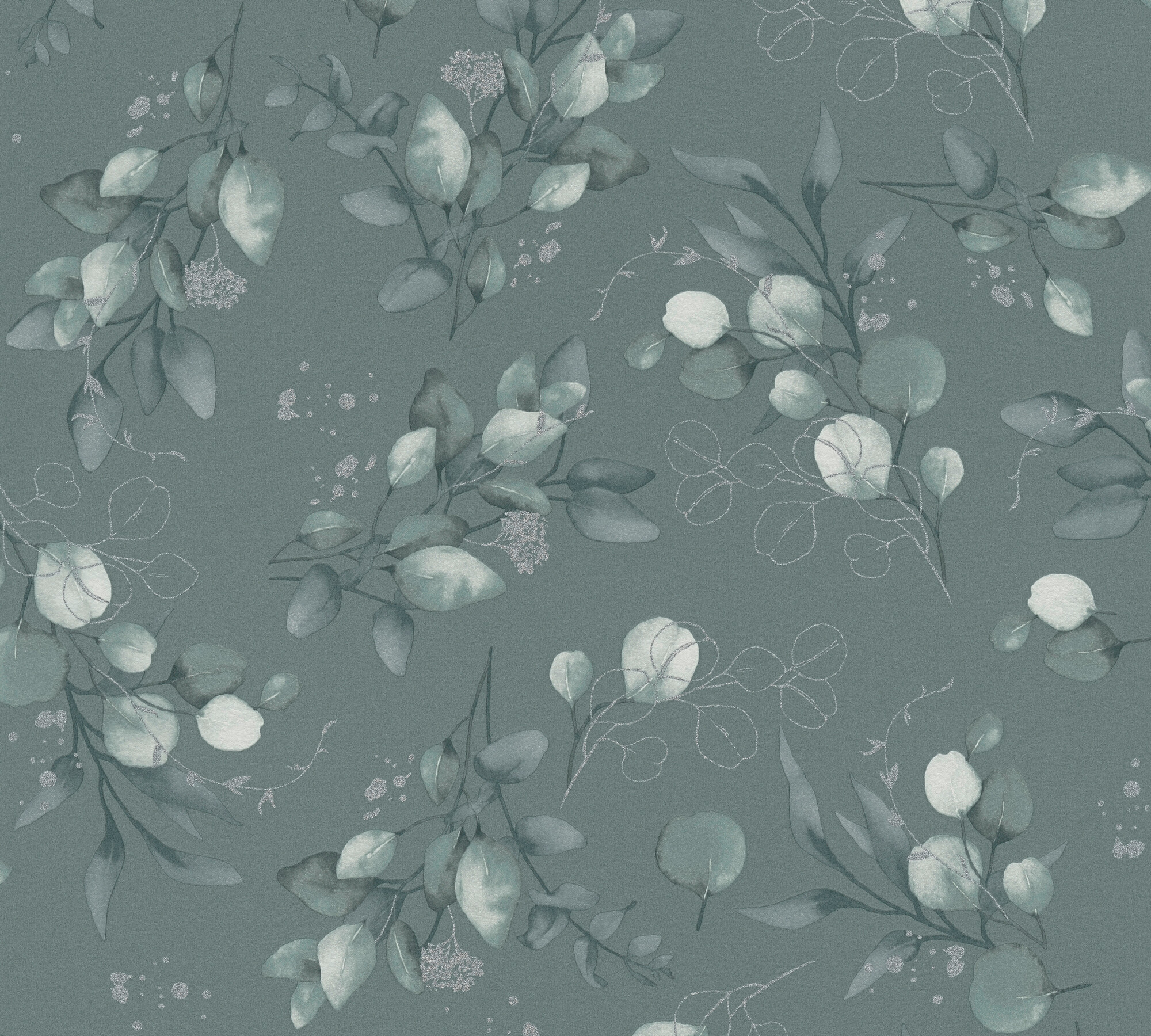 A.S.Creation Vliestapete silber grün B/H/D: ca. 53x1005x8,3 cm