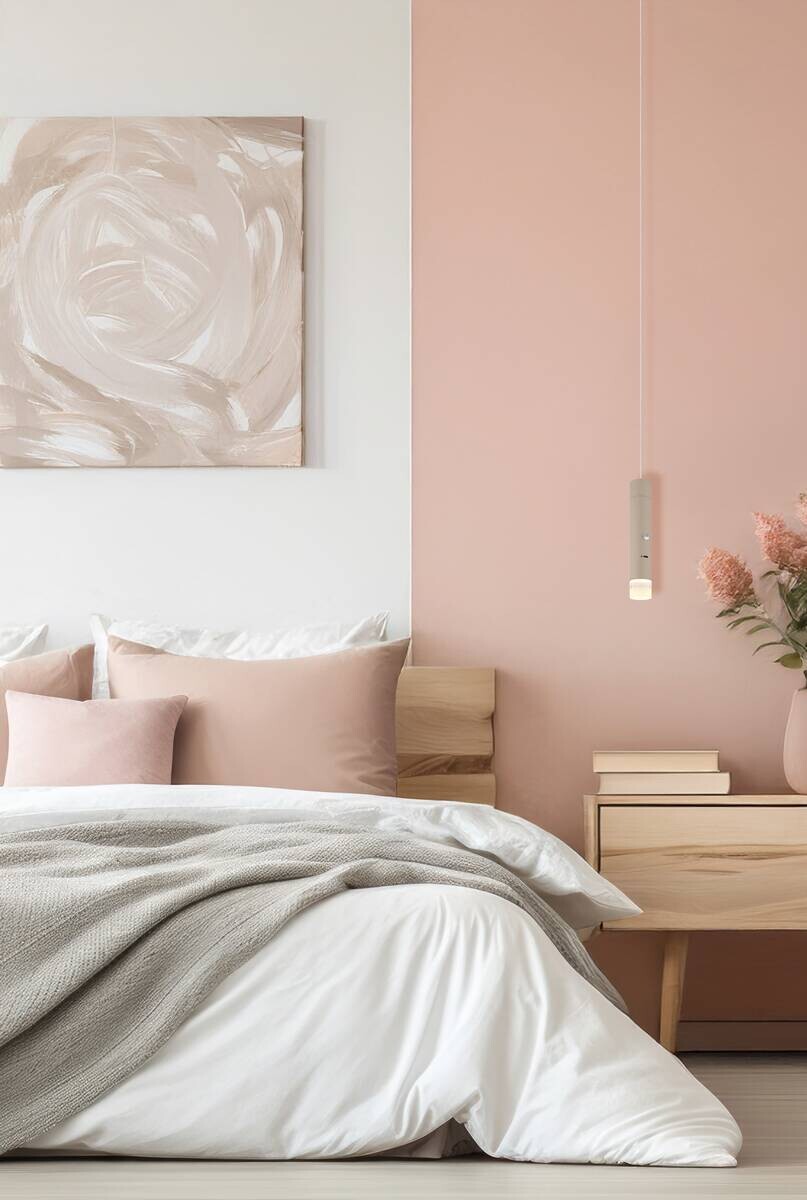 GLOBO LED-Hängeleuchte klar sand Metall Acryl H/D: ca. 120x3,8 cm 1.0 Brennstellen