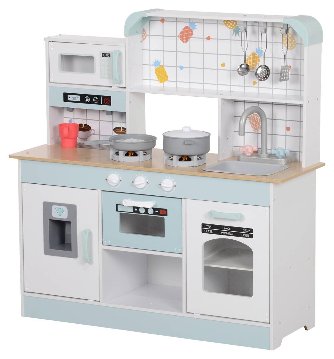 AIYAPLAY Kinderküche B/H/L: ca. 31,7x90,4x88,6 cm