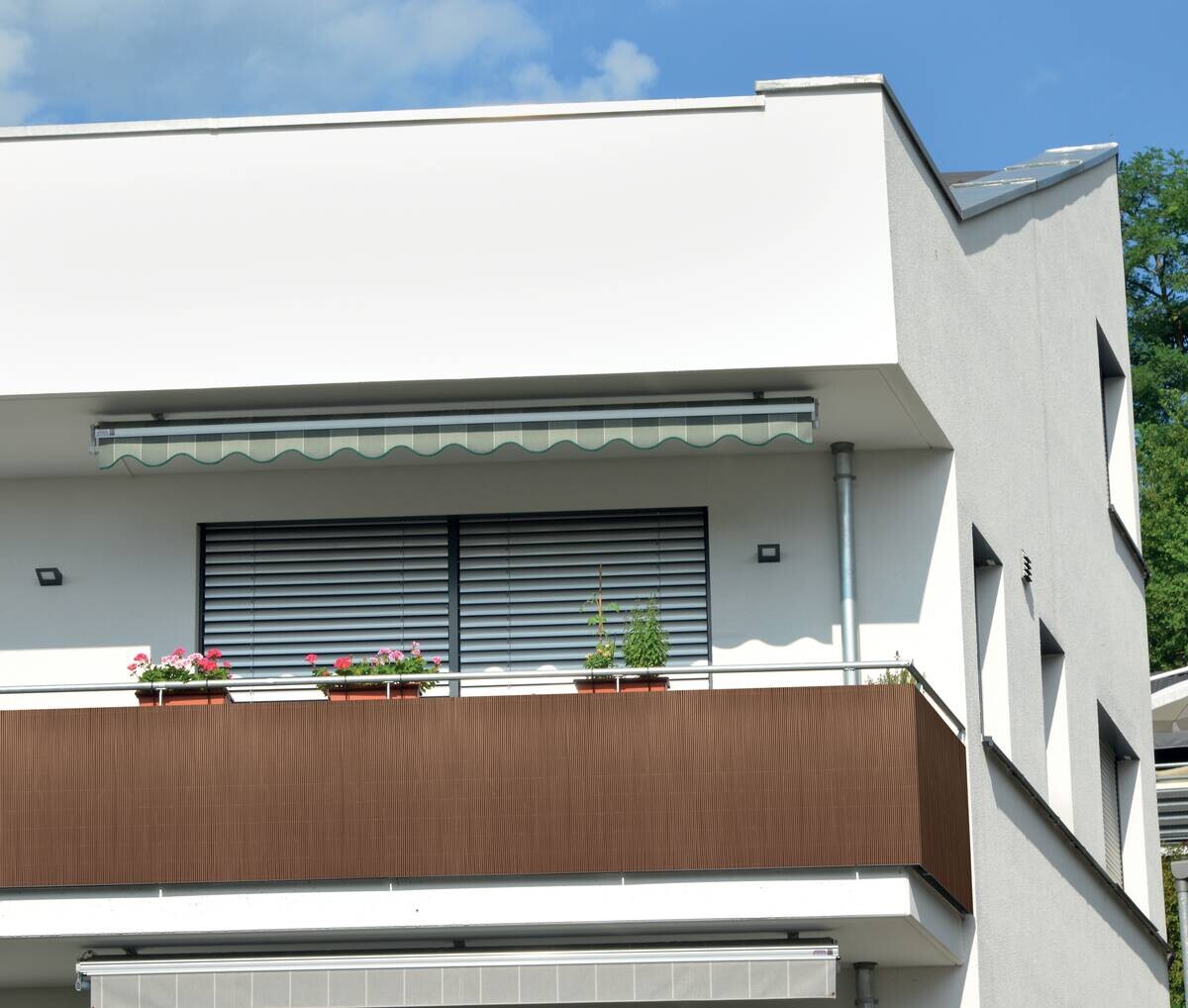 NORTENE Sichtschutz walnuss Holz B/H/L: ca. 300x17x150 cm