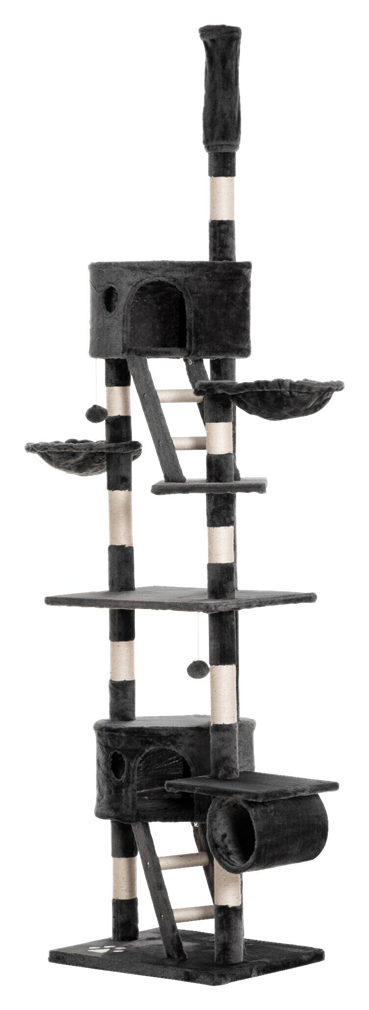 PawHut Kratzbaum dunkelgrau Spanplatte B/H/L: ca. 45x260x60 cm