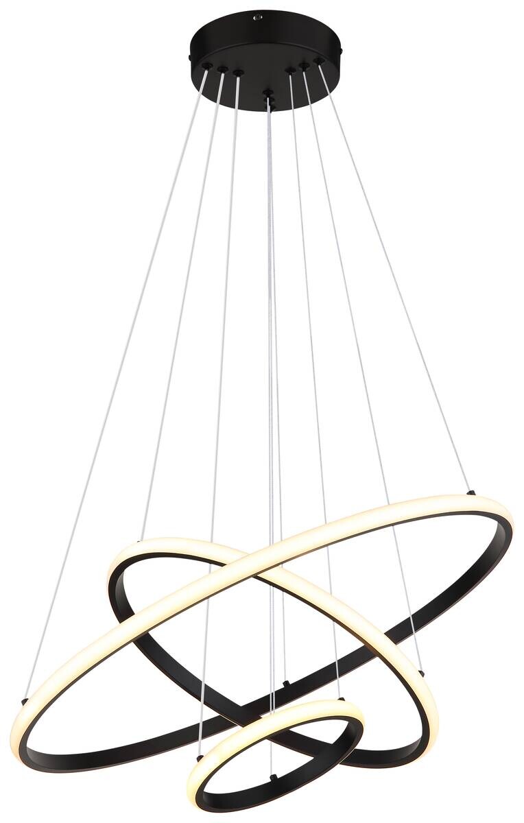 LED-Pendelleuchte Metall Kunststoff H/D: ca. 105x60 cm