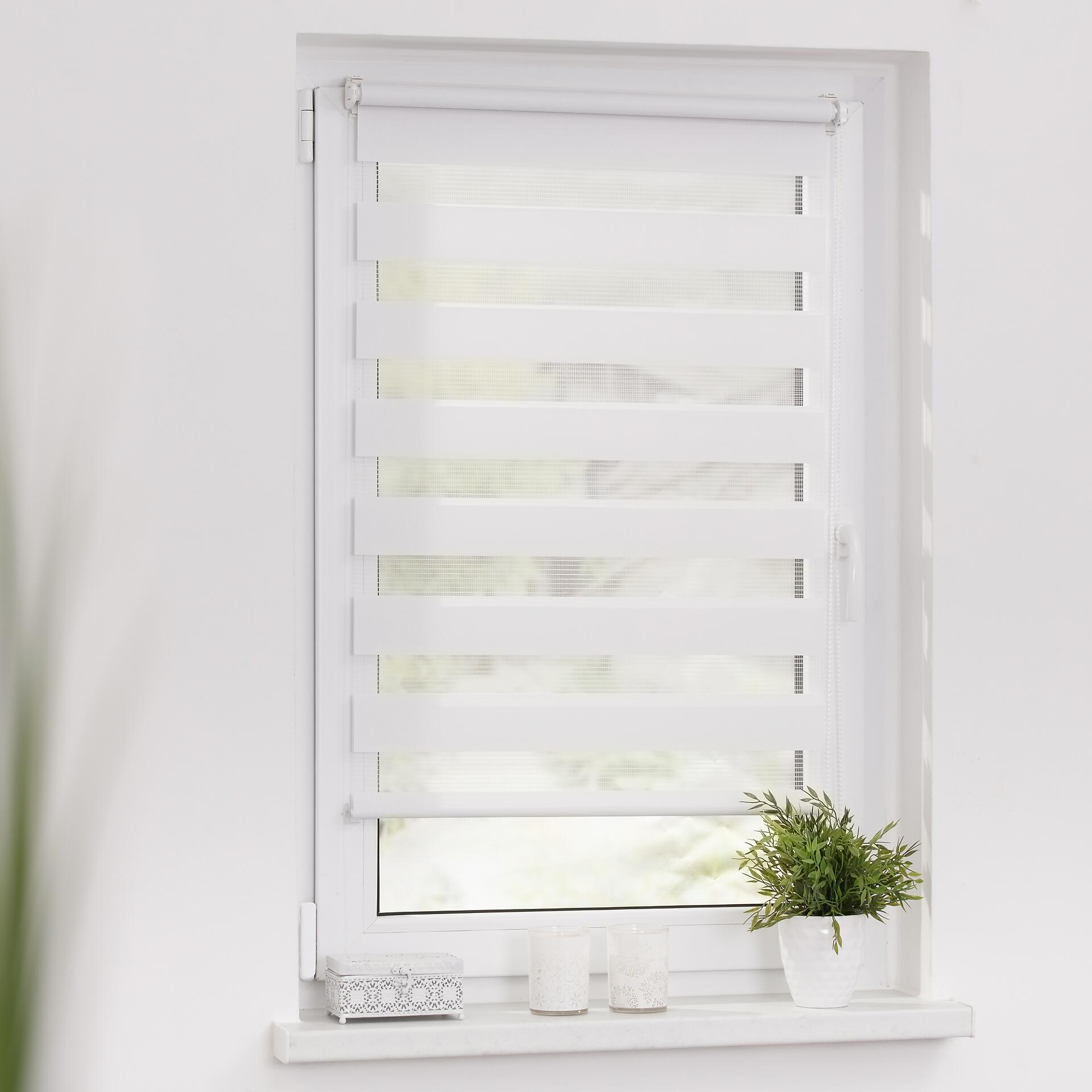 LICHTBLICK Doppelrollo Duo weiß B/L: ca. 90x150 cm