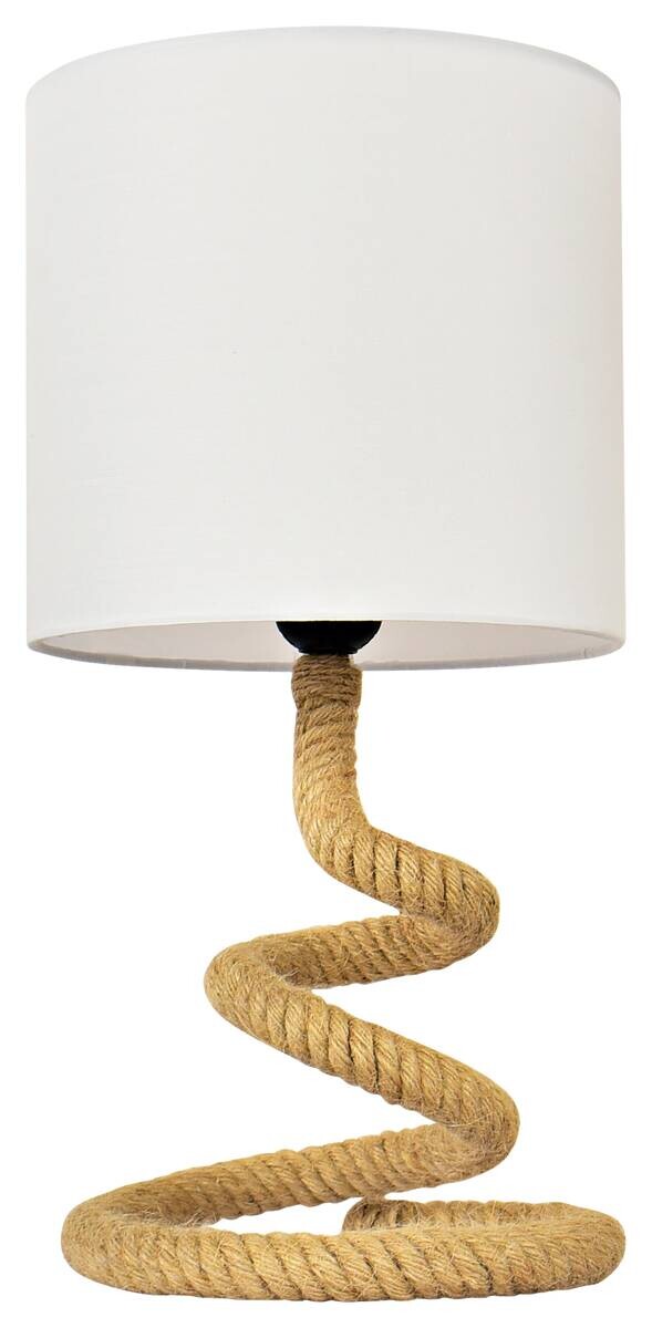 POCOline Tischleuchte Briar weiß Metall H/D: ca. 42x22 cm E27 1 Brennstellen