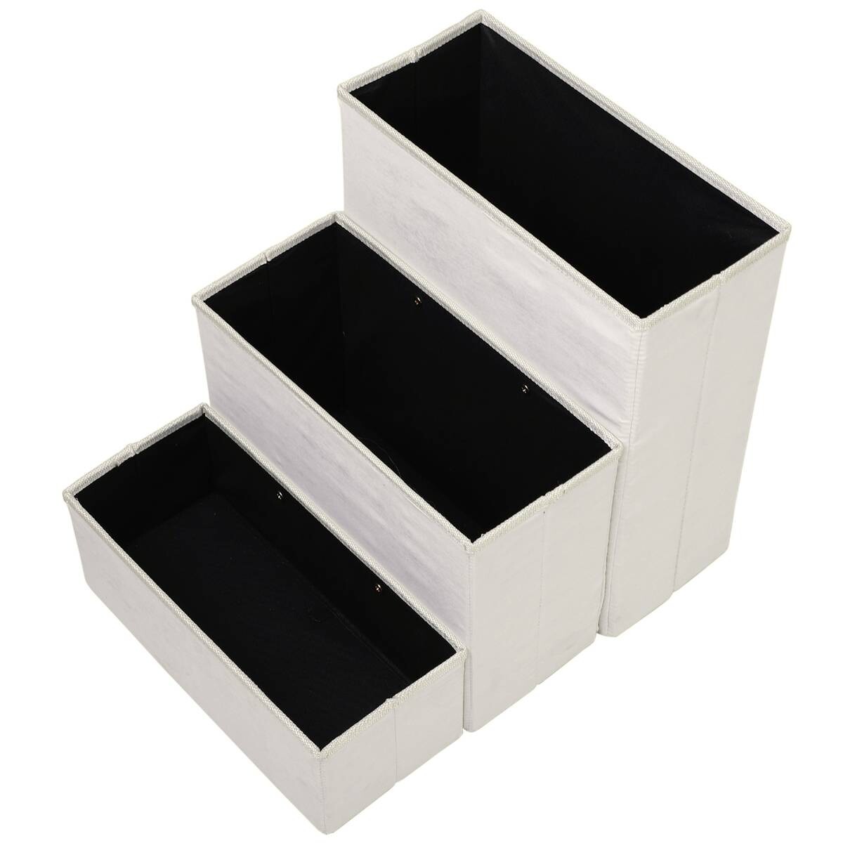 PawHut Haustiertreppe weiß MDF B/H/L: ca. 54x48x40 cm