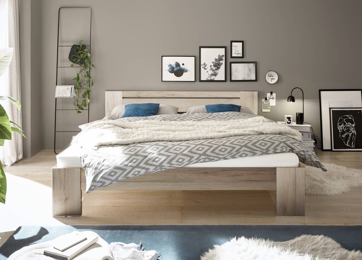 Futonbett Cannes Eiche San-Remo Nachbildung Liegefläche B/L: ca. 180x200 cm