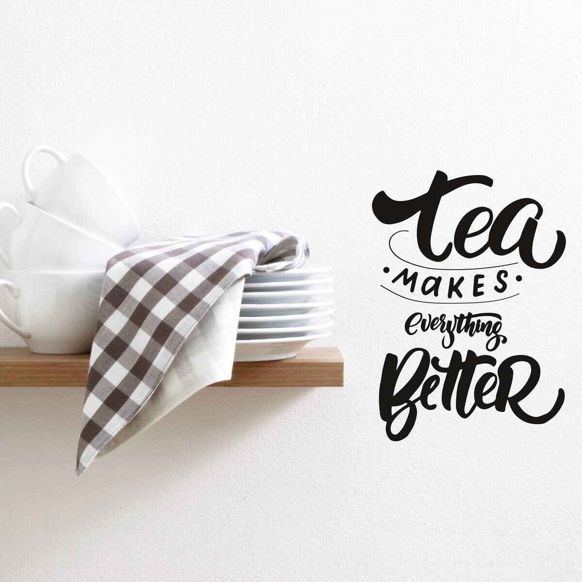 Dekosticker Sprüche schwarz B/L: ca. 50x70 cm 2 tlg.