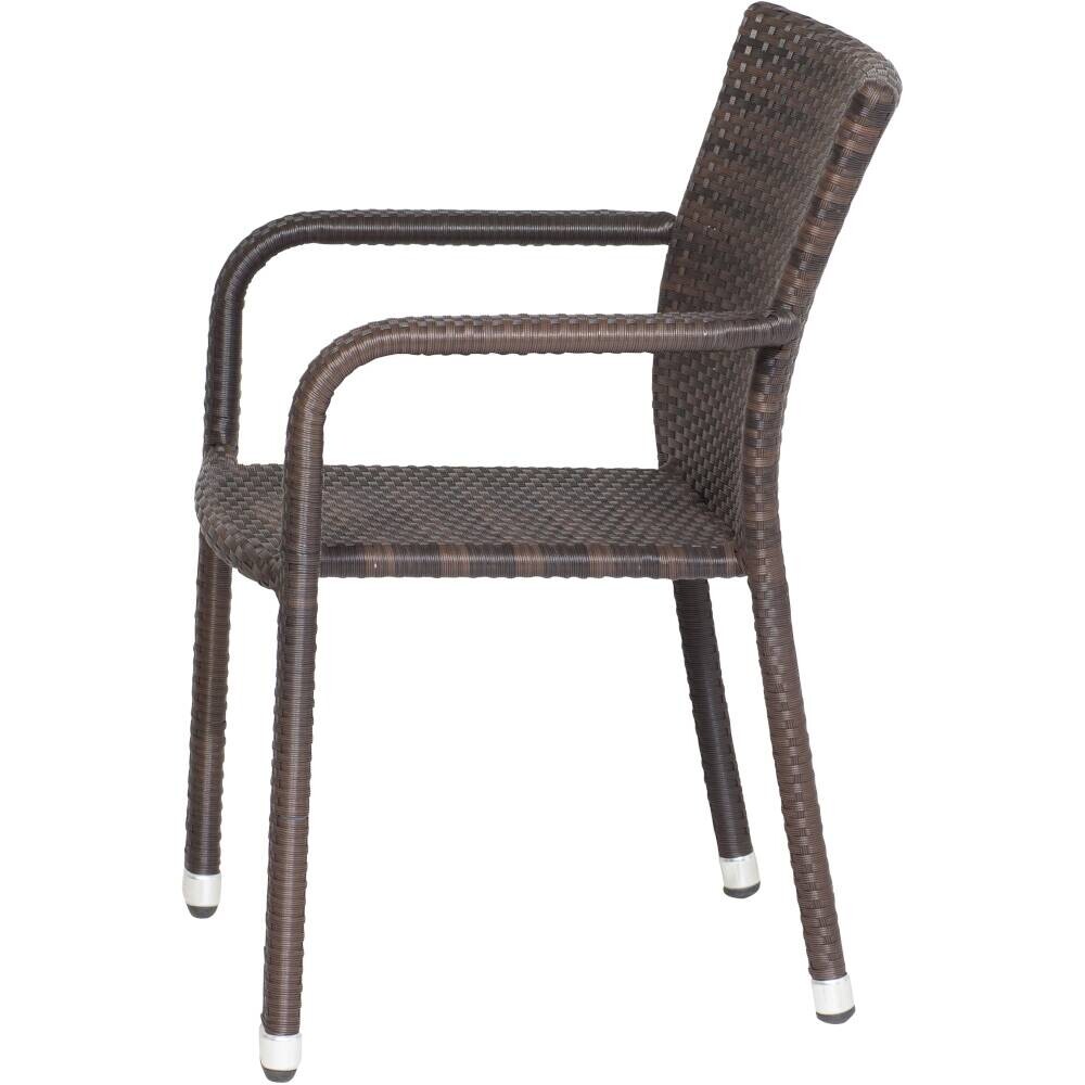 Gardamo Sessel 2er Set MINAS braun Kunststoff B/H/L: ca. 57x85x61 cm