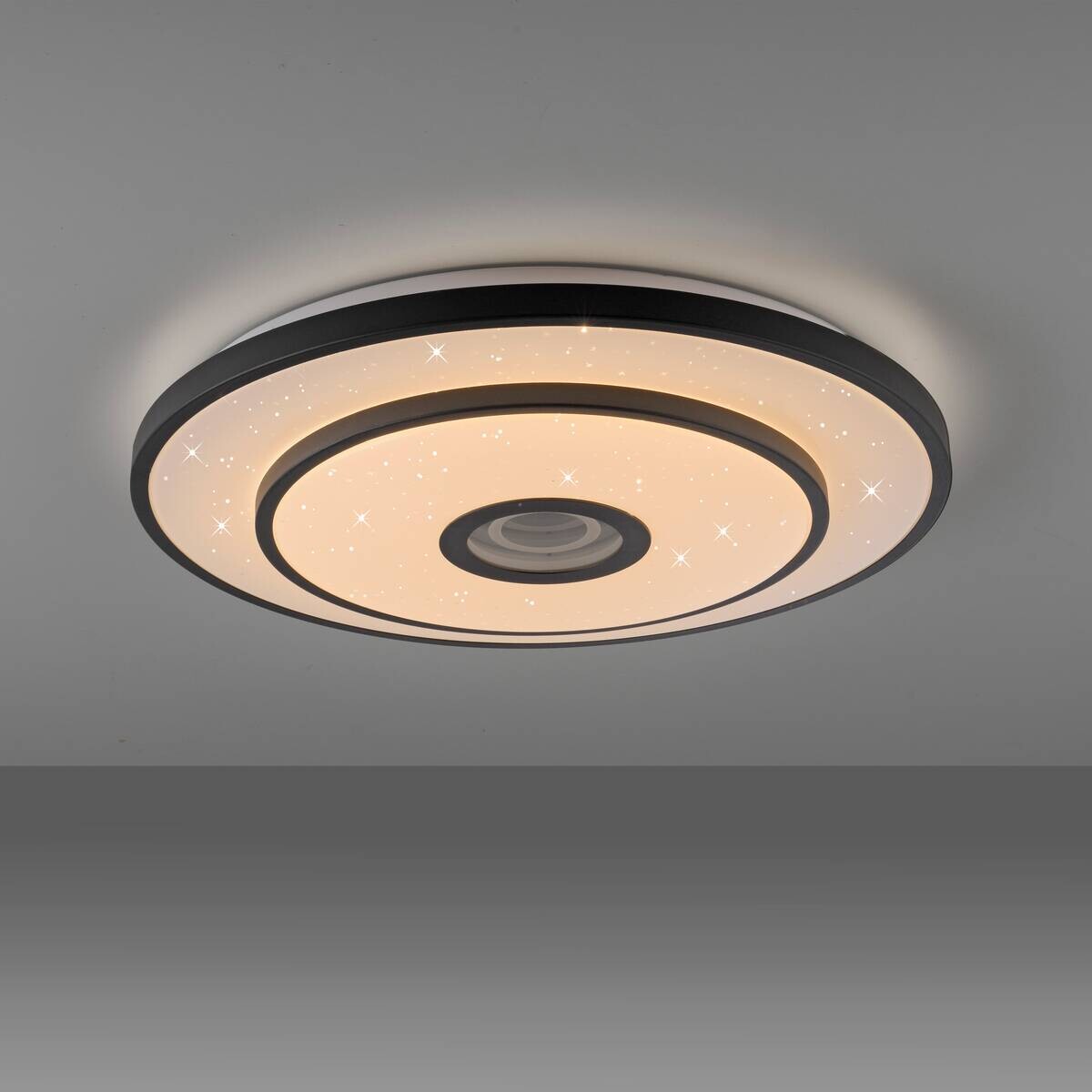 Just Light LED-Deckenleuchte Turanus schwarz H/D: ca. 7,5x50 cm