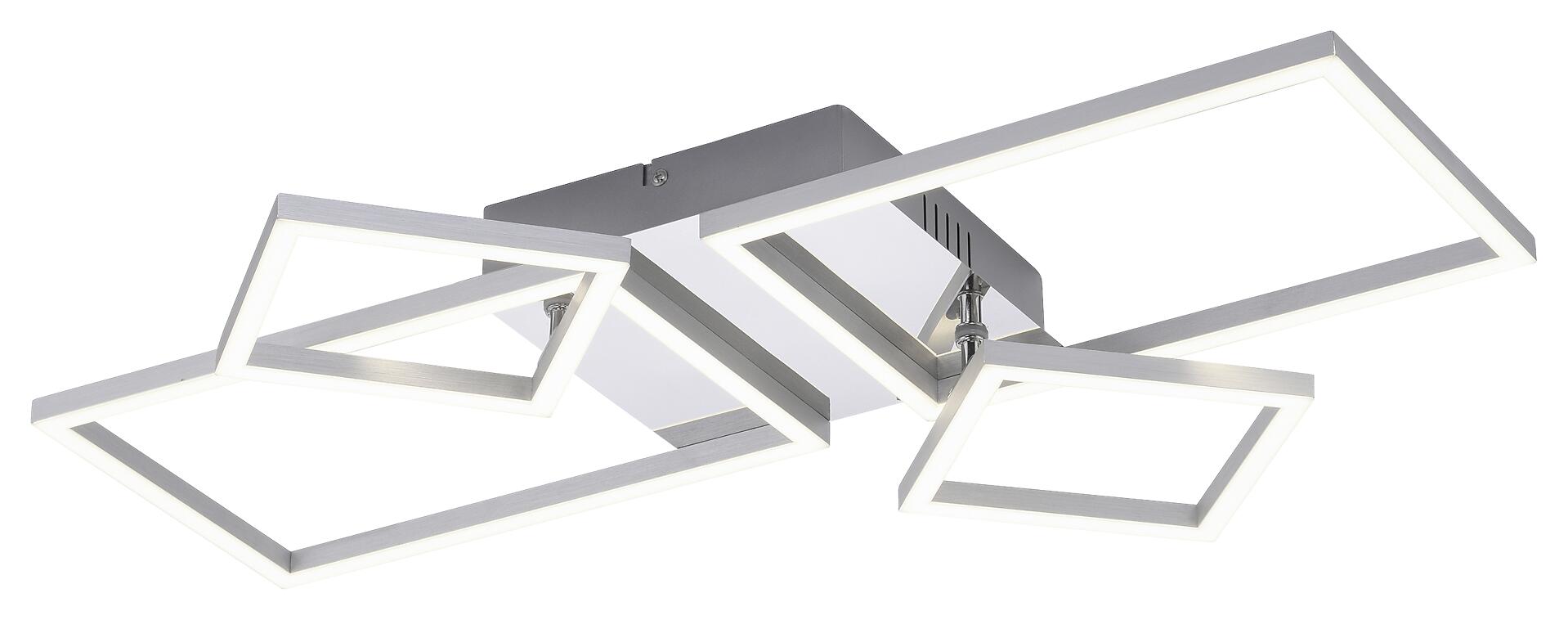 Just Light Deckenleuchte 14030-55  Iven stahlfarbig Kunststoff Eisen Aluminium B/H/L: ca. 34x7x65 cm