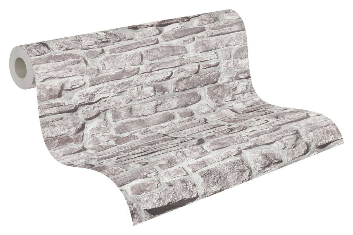 A.S.Creation Vliestapete grau weiß B/H/D: ca. 53x1005x8,6 cm