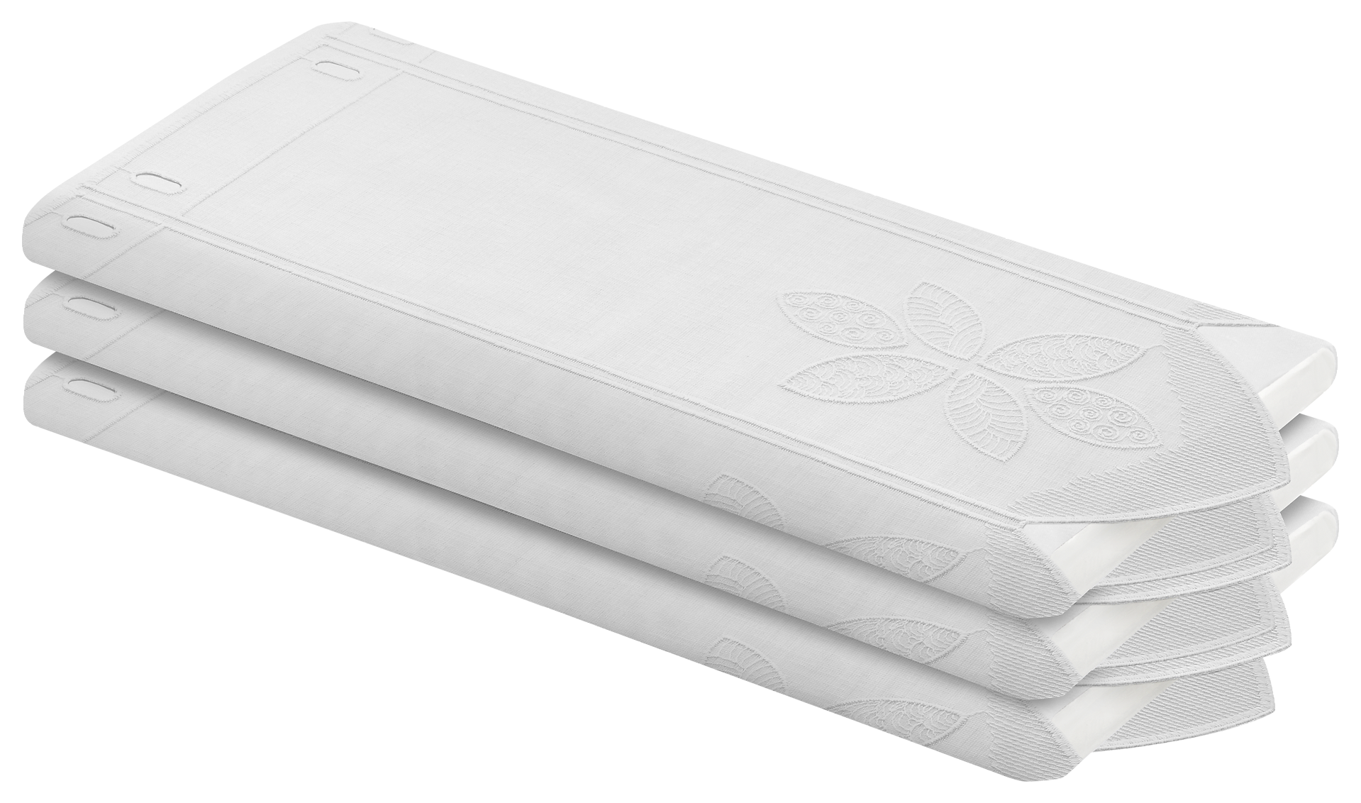 Scheibengardinen-Meterware weiß H: ca. 50 cm