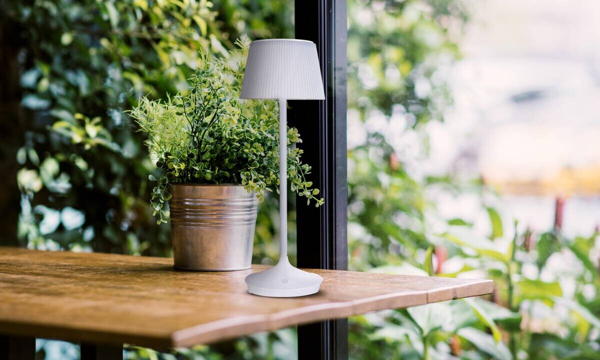 Näve Leuchten Tischleuchte 5310723 weiß Metall Kunststoff B/H/T: ca. 13x38x13 cm