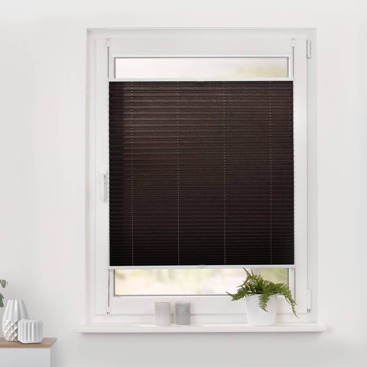 LICHTBLICK Spannplissee braun B/L: ca. 90x130 cm