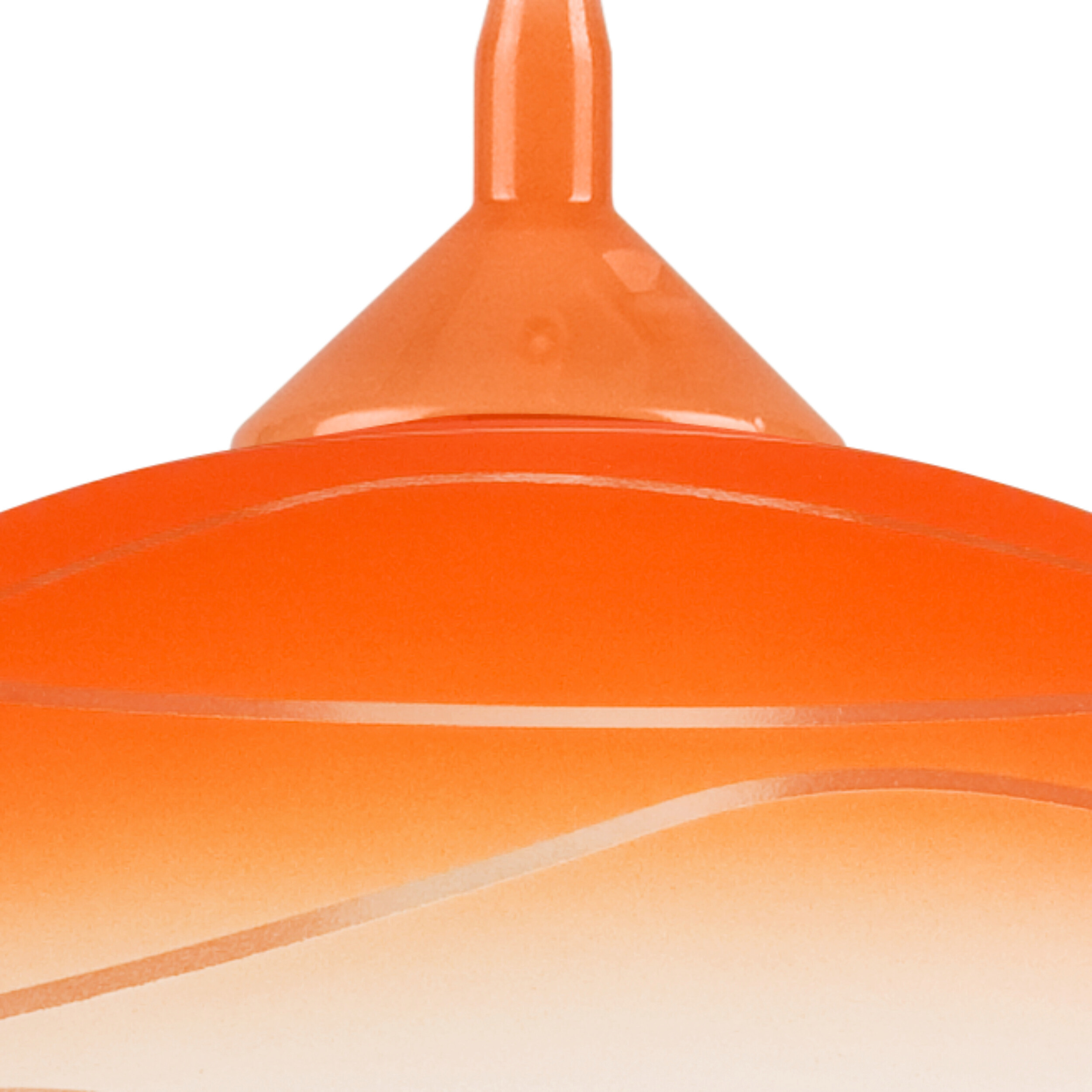 Lamkur Hängeleuchte orange Glas B/H/L: ca. 31x17x31 cm E27 1 Brennstellen