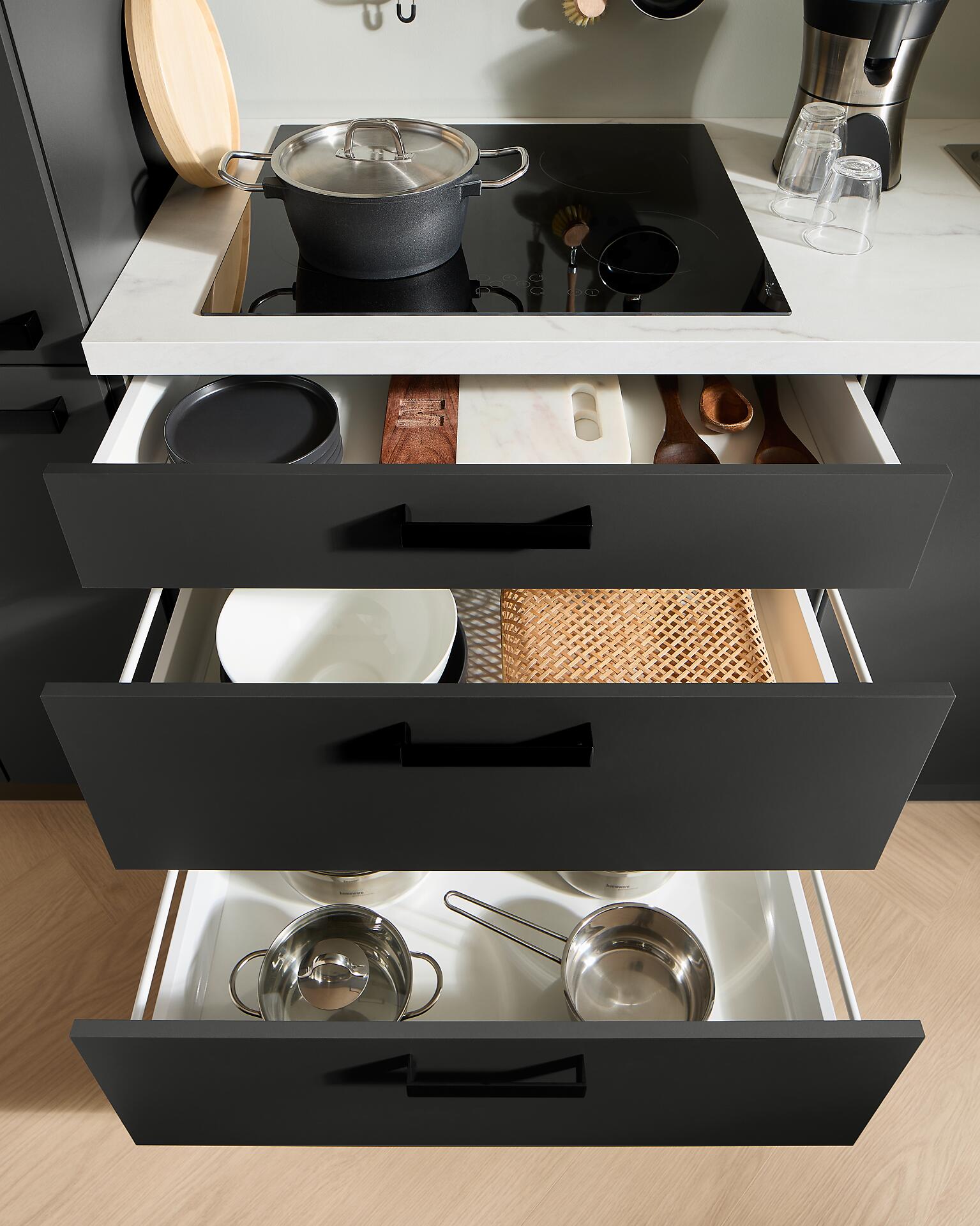 pino Küchenblock PN210 Graphit supermatt B/H/T: ca. 280x220,6x60 cm