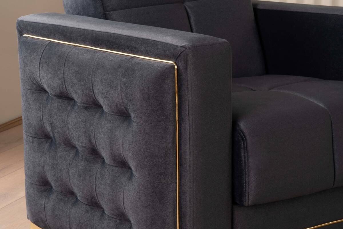 Sofa 3-2-1 Cavana anthrazit Microfaser