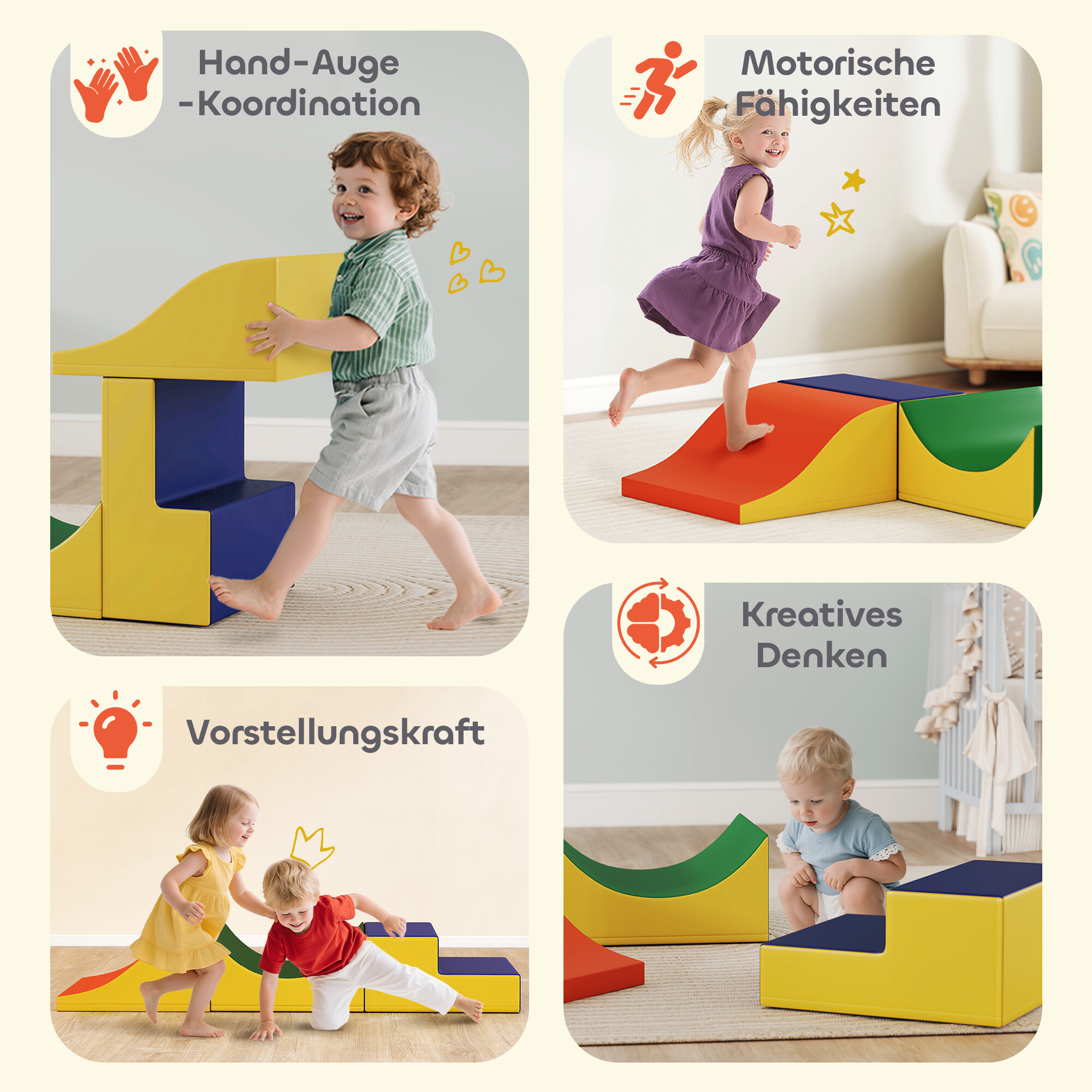 AIYAPLAY Schaumstoffbausteine B/H/L: ca. 45,7x20,3x141 cm