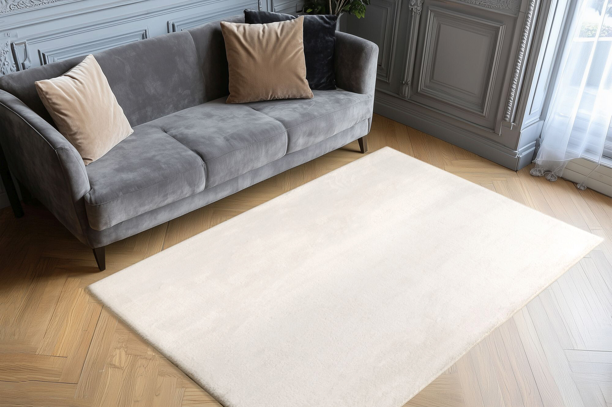 Obsession Teppich Infinity weiß B/H/L: ca. 120x12x170 cm