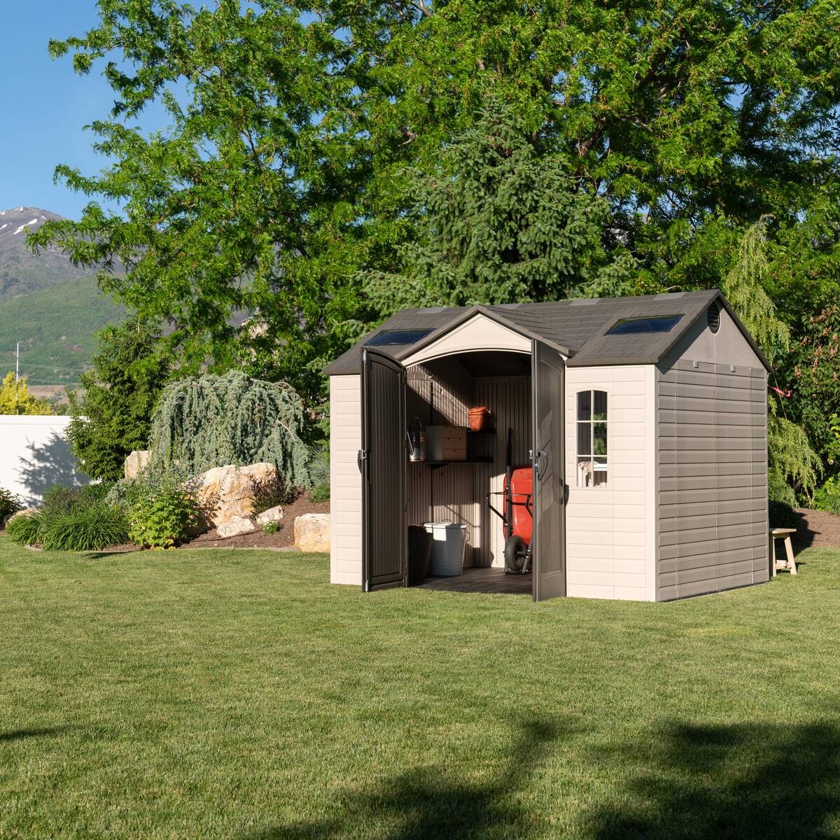 Lifetime Gartenhaus Sky Lichtgrau B/H/L: ca. 305x244x244 cm