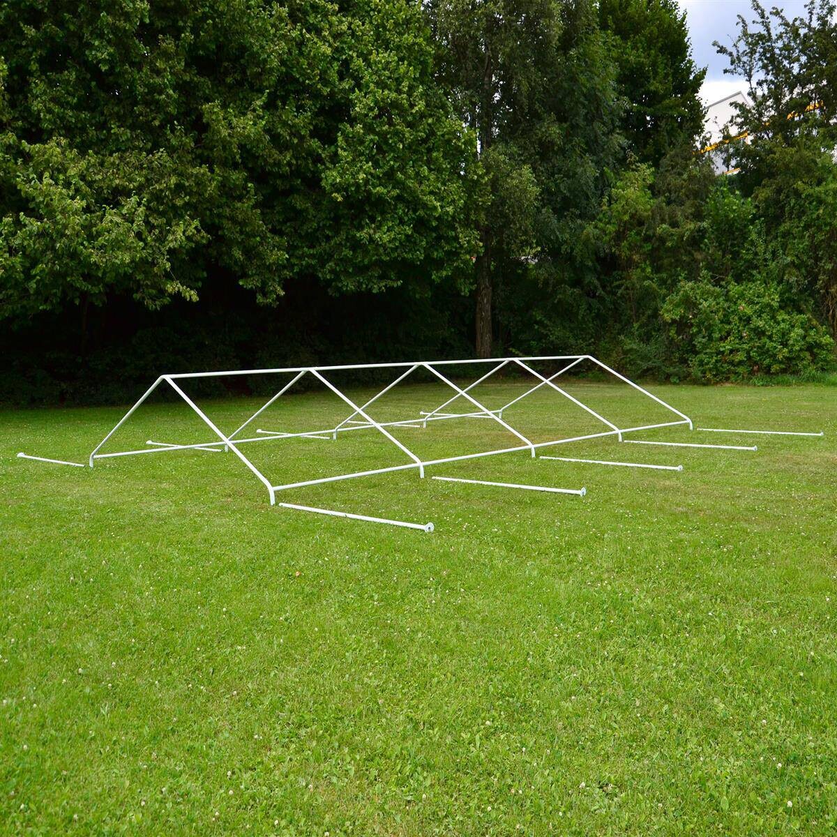 VCM Pavillon weiß Metall B/H/L: ca. 400x200x800 cm