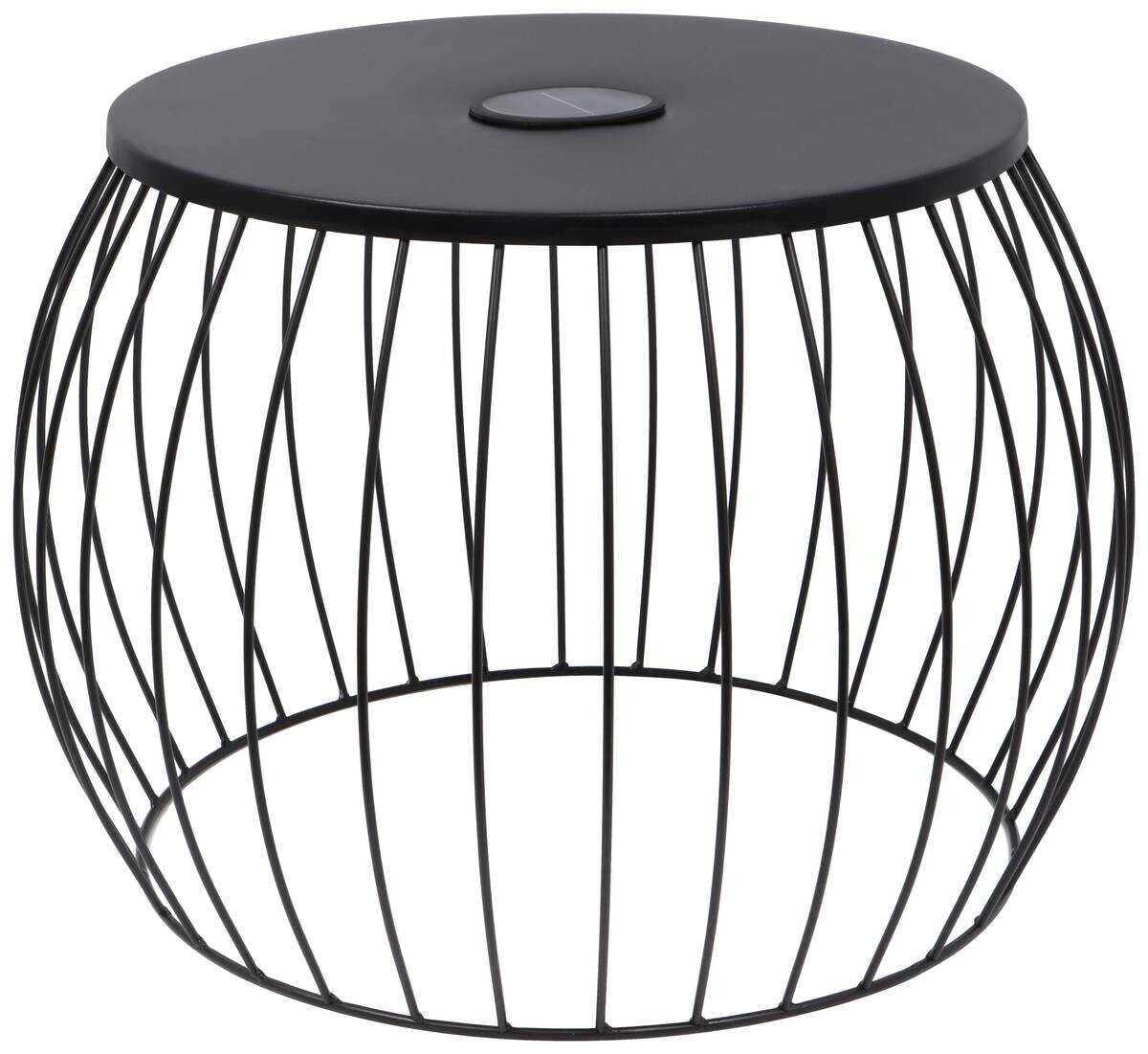 POCOline Beistelltisch schwarz Metall H/D: ca. 43x49 cm