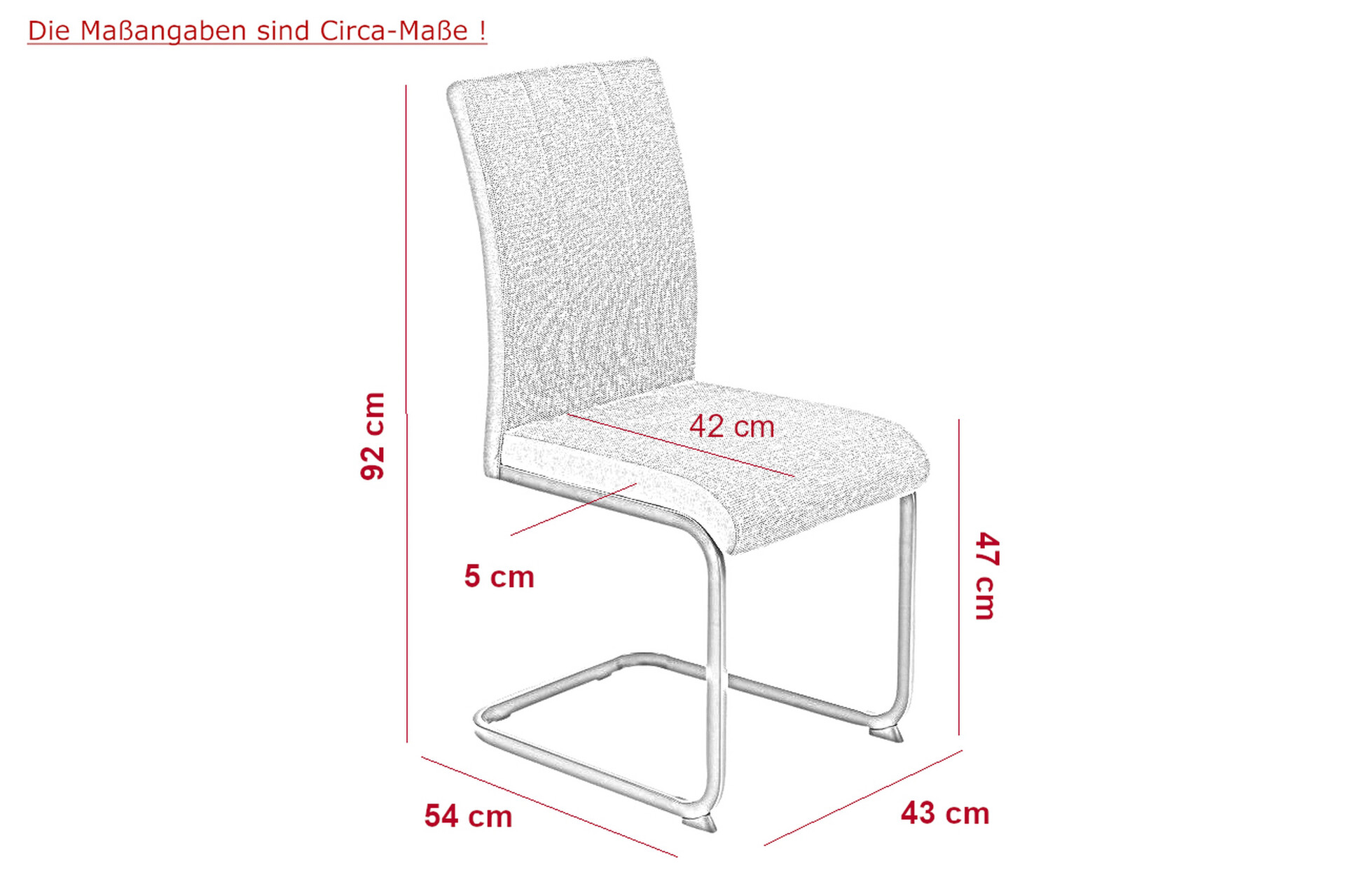 Stuhl 2er Set LINN braun Webstoff B/H/T: ca. 43x92x52 cm