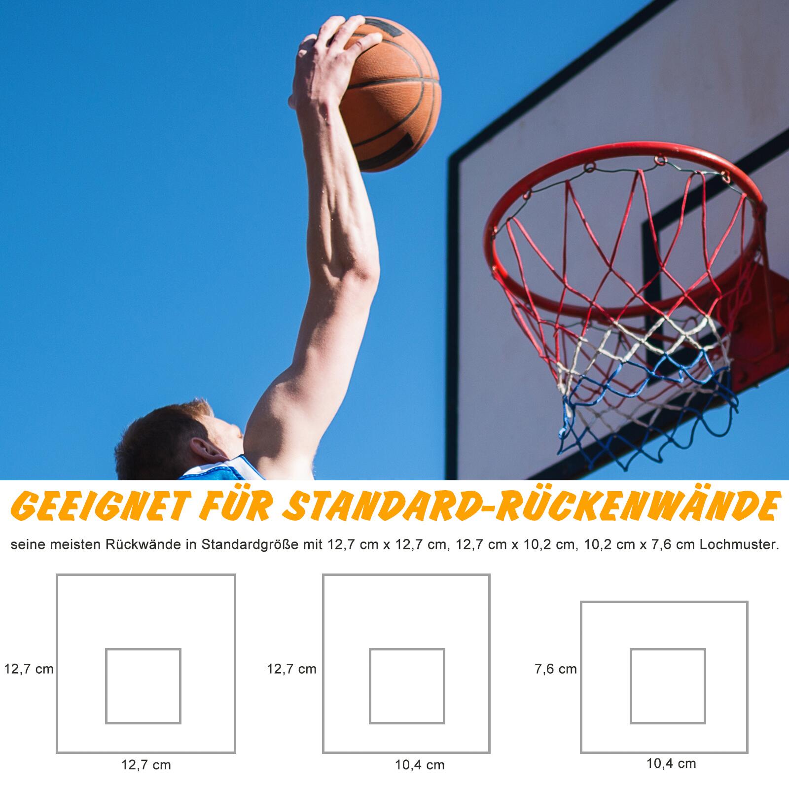 HOMCOM Basketballkorb rot H/D: ca. 46x46 cm