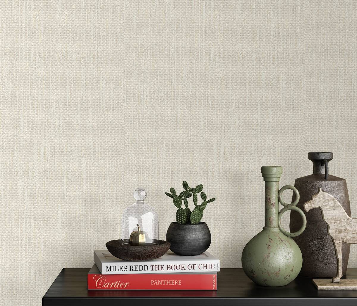 Vliestapete Textiloptik beige B/L: ca. 53x1005 cm