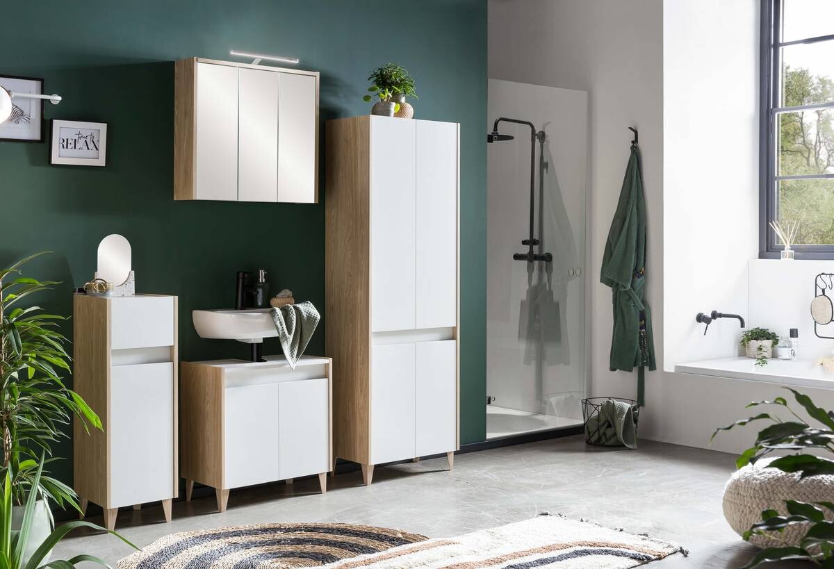 Spiegelschrank Flag Eiche Nachbildung B/H/T: ca. 65x64x16 cm Spiegelschrank Flag Eiche Nachbildung B/H/T: ca. 65x64x16 cm