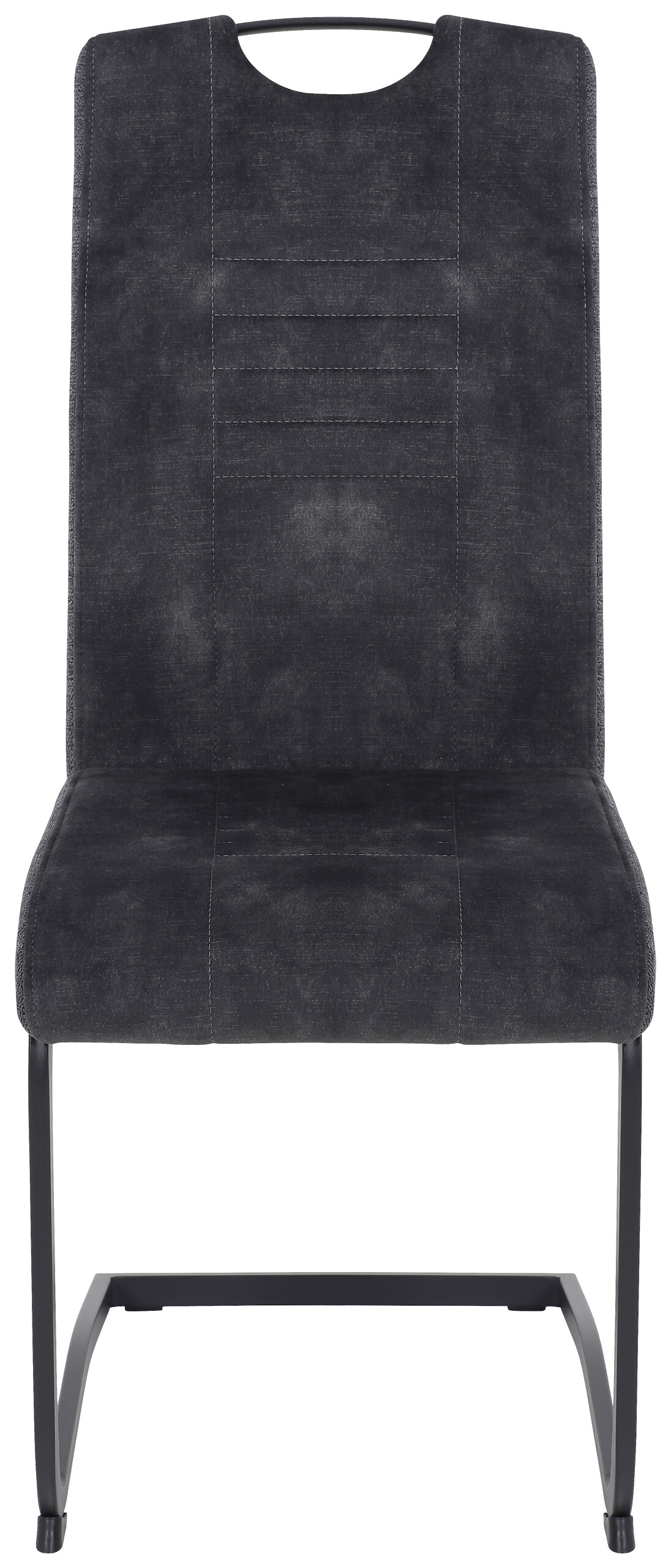 Schwingstuhl Riga, 2er-Set anthrazit Webstoff B/H/T: ca. 44x100x60 cm