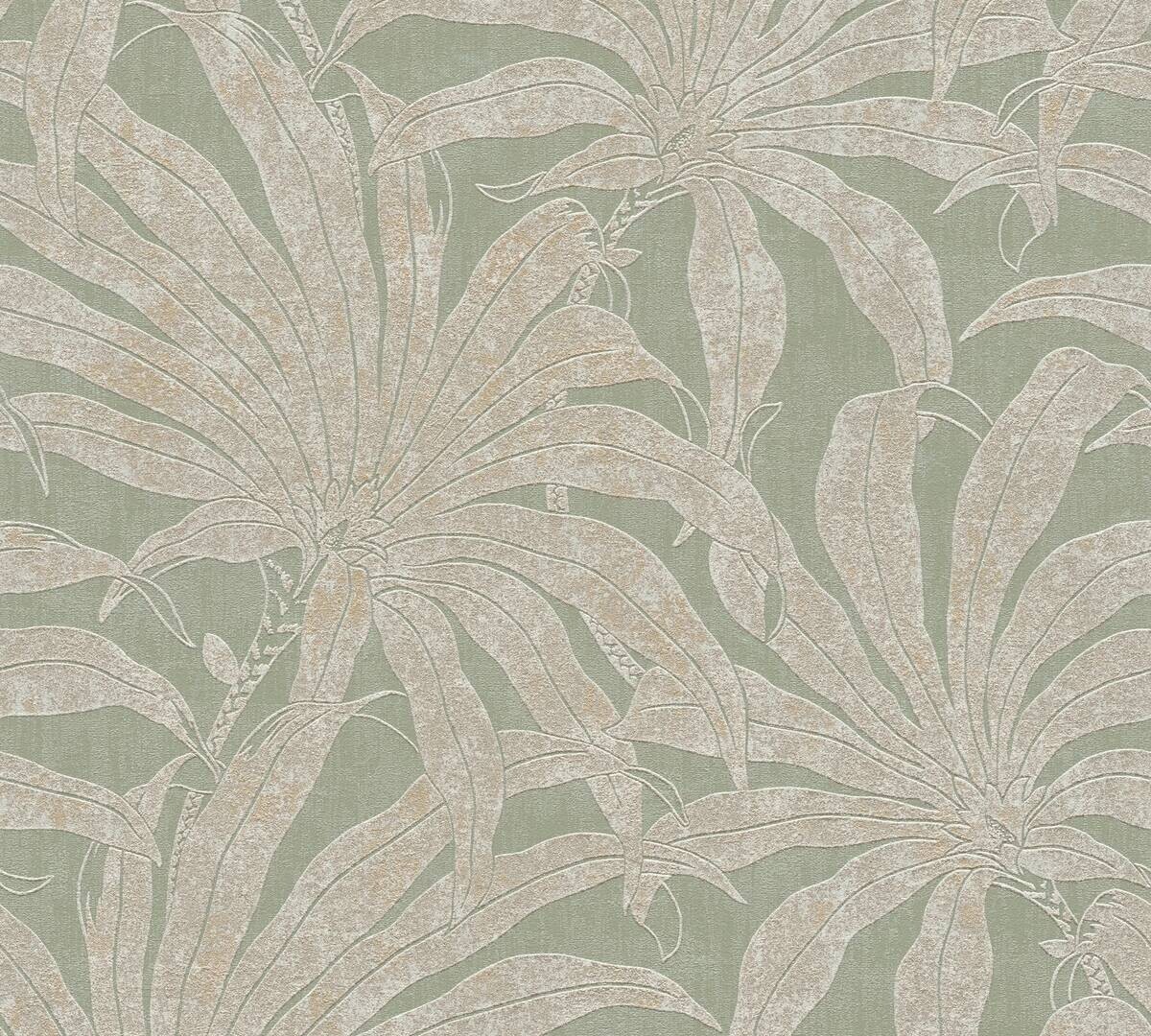 A.S.Creation Vliestapete grün gold silber B/H/D: ca. 53x1005x9,5 cm