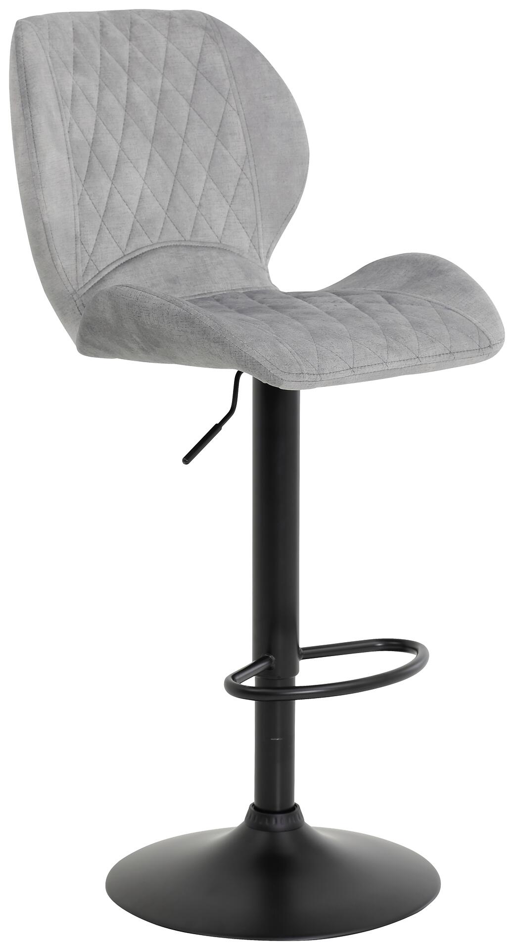 Barhocker Laila 2er Set grau Vintage Samtoptik B/H/T: ca. 42x117x51 cm