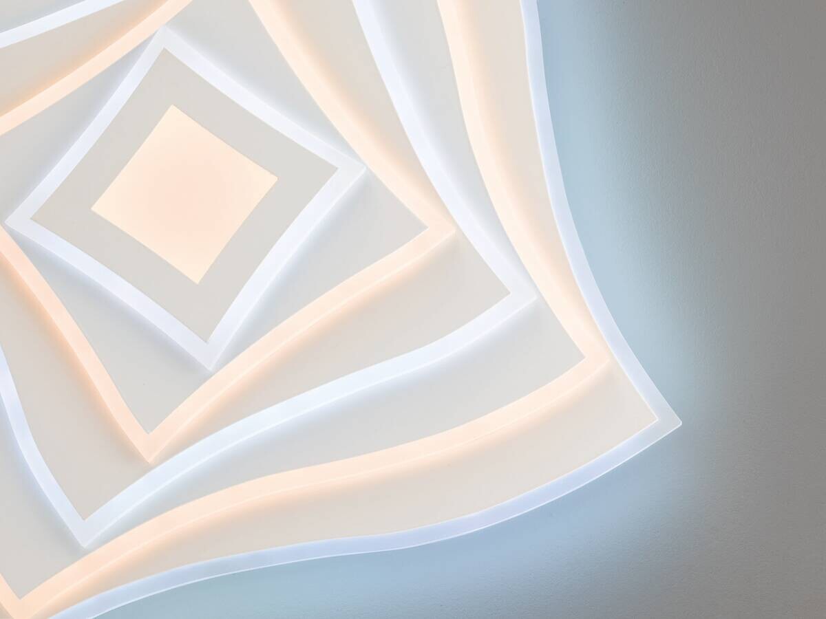 Fischer & Honsel LED-Deckenleuchte 21230 weiß Acryl B/H/T: ca. 50x7,6x50 cm 1 Brennstellen