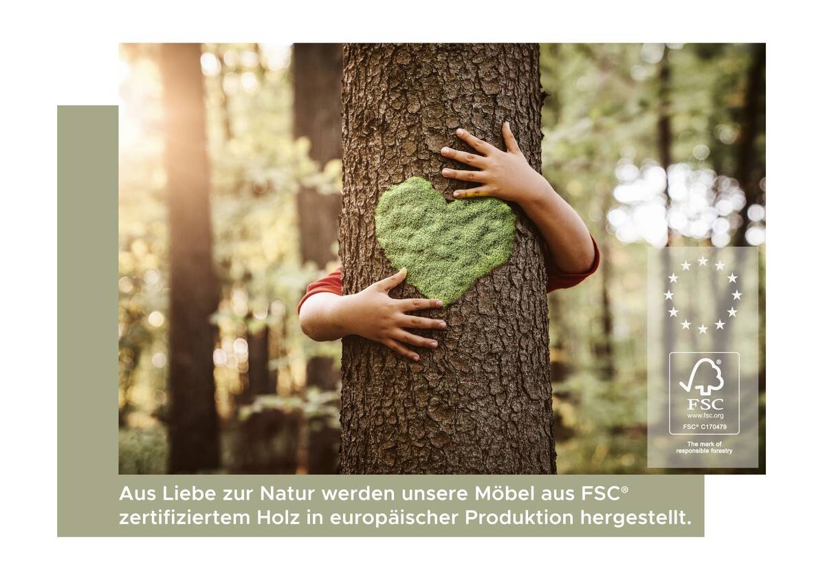 Lowboard PURE grau Eiche Artisan Nachbildung B/H/T: ca. 138x50x40 cm