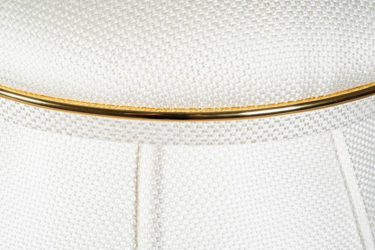 360 Living Hocker Corin 120 elfenbein gold H/D: ca. 51,5x51,5 cm