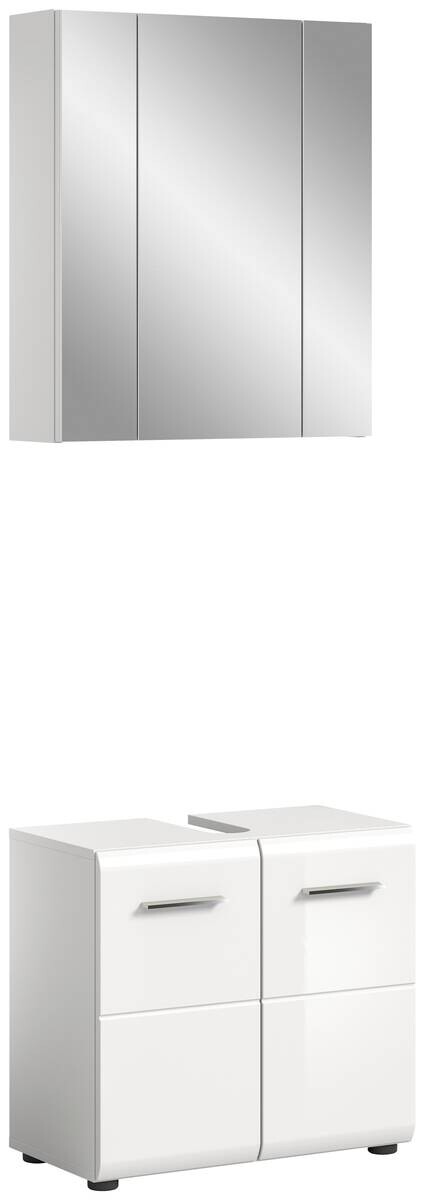 Badezimmer-Set ICE weiß weiß Hochglanz B/H/T: ca. 60x190x32 cm Badezimmer-Set ICE weiß weiß Hochglanz B/H/T: ca. 60x190x32 cm