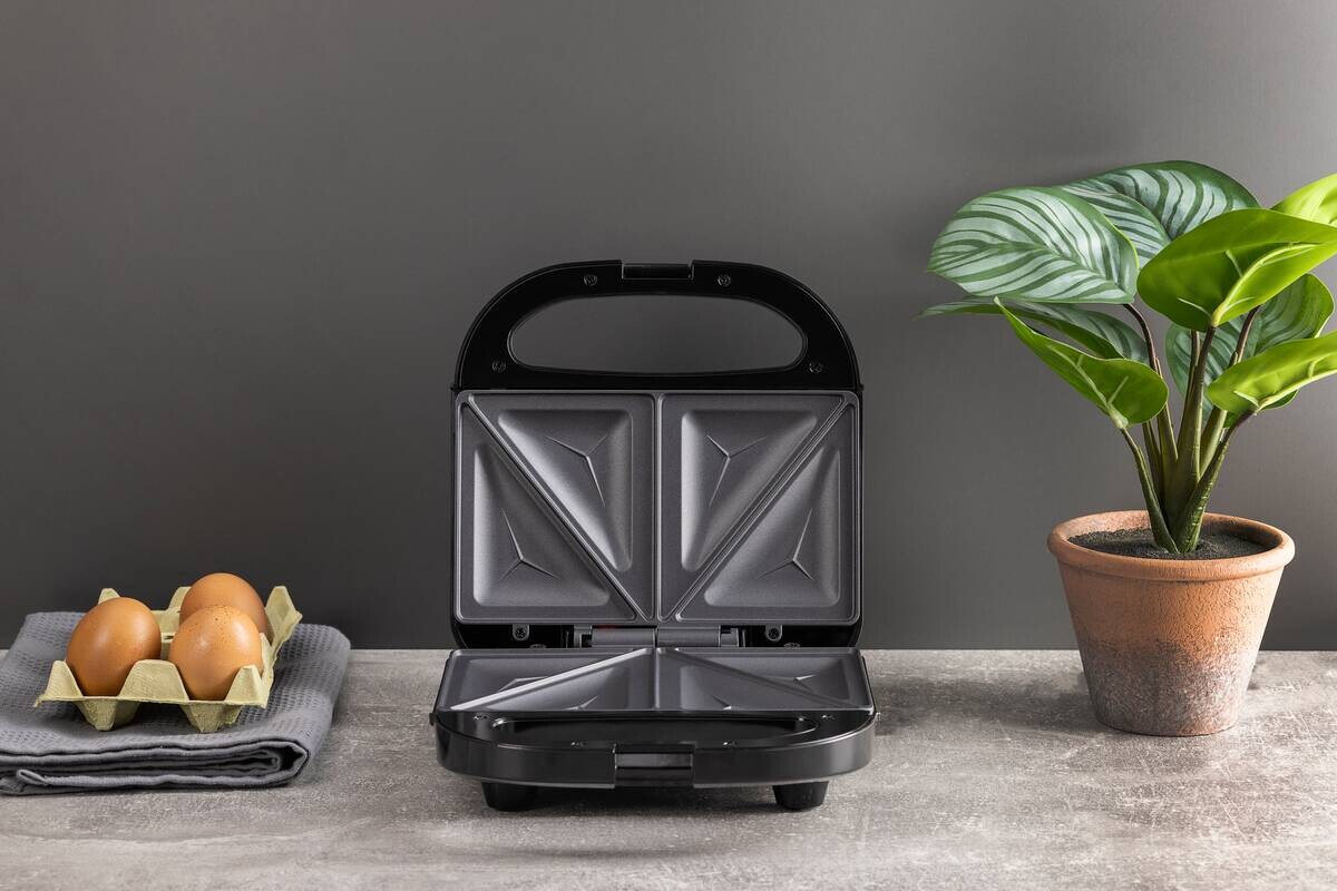 BERGNER Sandwichtoaster BG-53005-CP schwarz Kupfer Aluminium Kunststoff B/H/L: ca. 22x9x22 cm