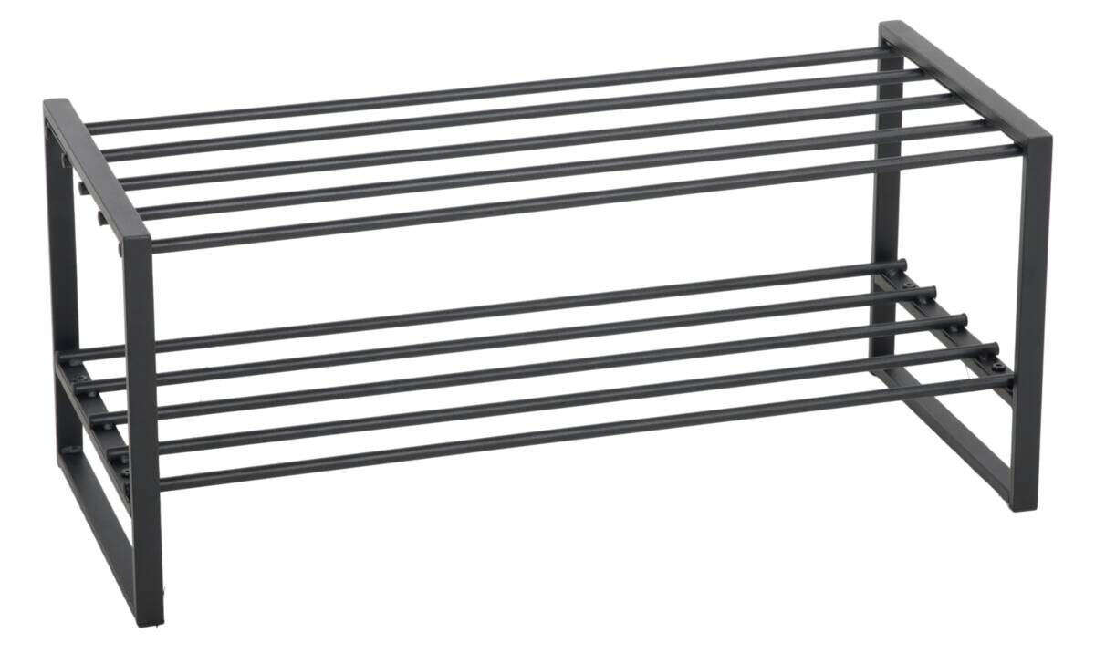 Schuhregal Abby schwarz Metall B/H/T: ca. 70x30x30 cm Schuhregal Abby schwarz Metall B/H/T: ca. 70x30x30 cm