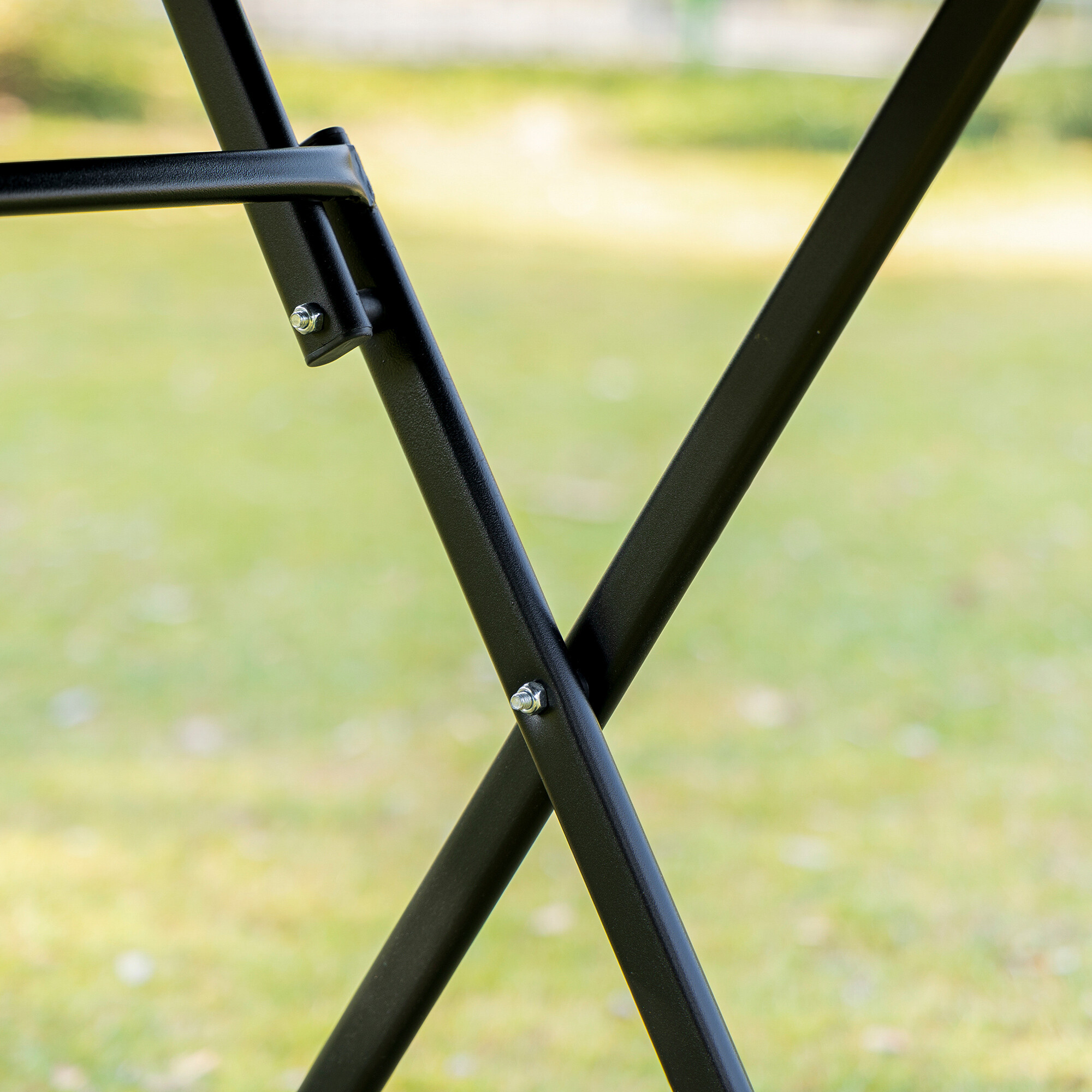 Outsunny Sitzgruppe schwarz Metall B/H/L: ca. 60x70x60 cm