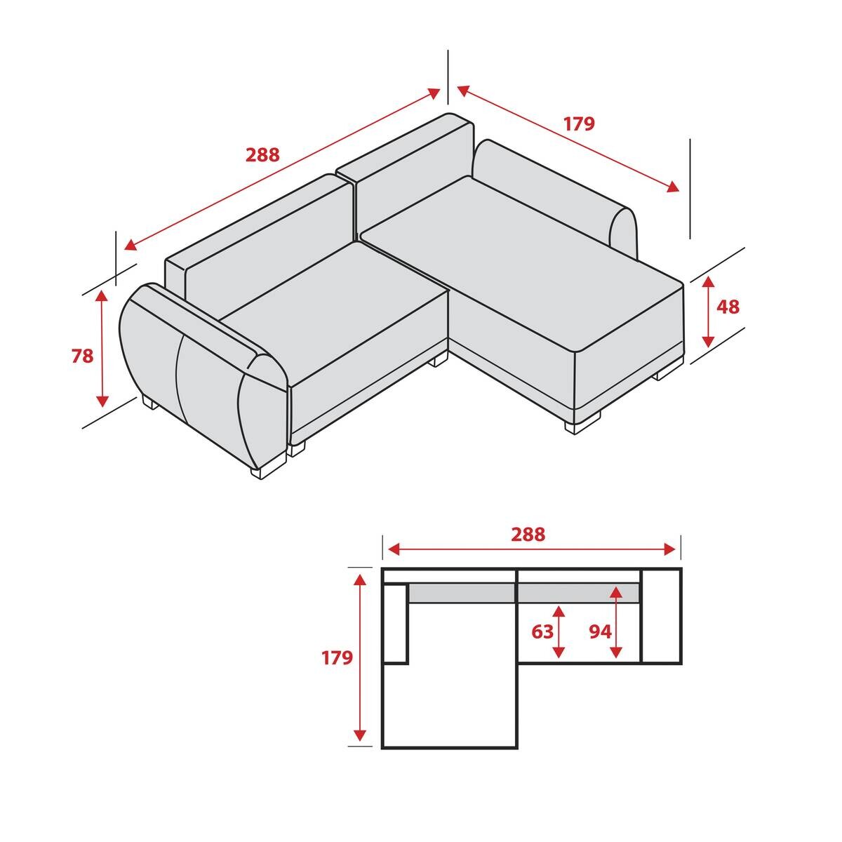 Ecksofa mit Bettfunktion und Bettkasten olive Microfaser B/H/T: ca. 288x78x179 cm
