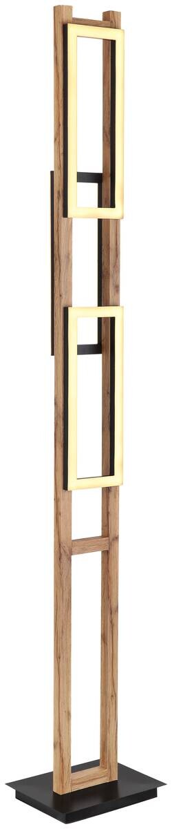 GLOBO LED-Stehleuchte ILLA 67266S dunkelbraun mattschwarz Metall MDF B/H/L: ca. 20x150x25 cm 1 Brennstellen