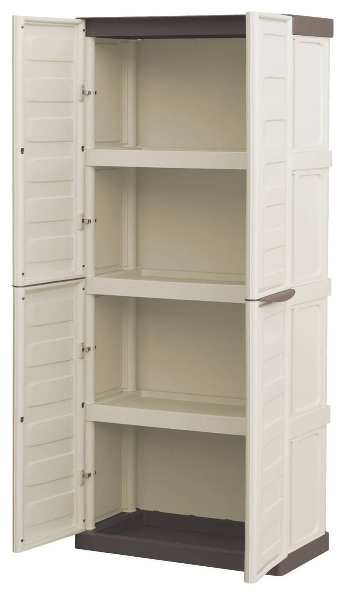 ArtPlast Kunststoffschrank Spazio beige Kunststoff B/H/T: ca. 70x165x39 cm