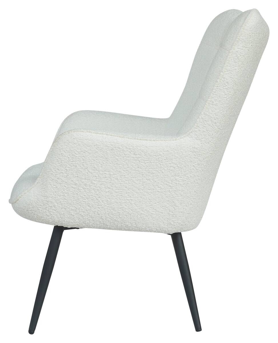 byLIVING Hocker UTA weiß Stoff B/H/T: ca. 72x97x80 cm