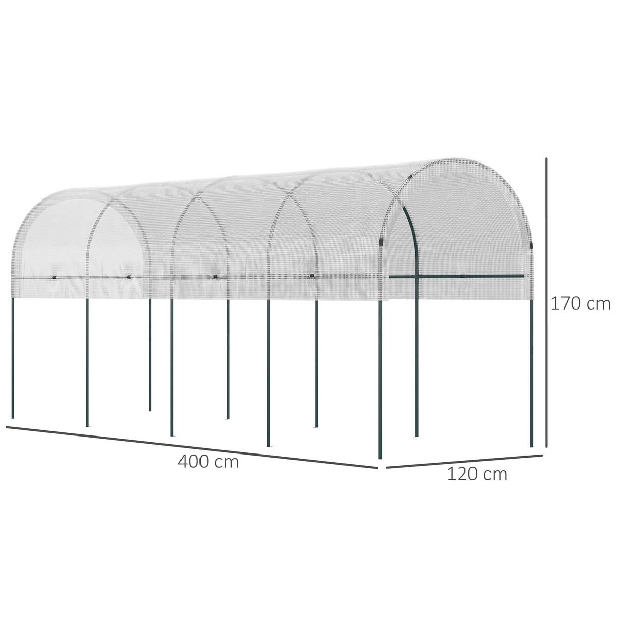 Outsunny Tomatengewächsüberdachung B/H/L: ca. 120x170x400 cm