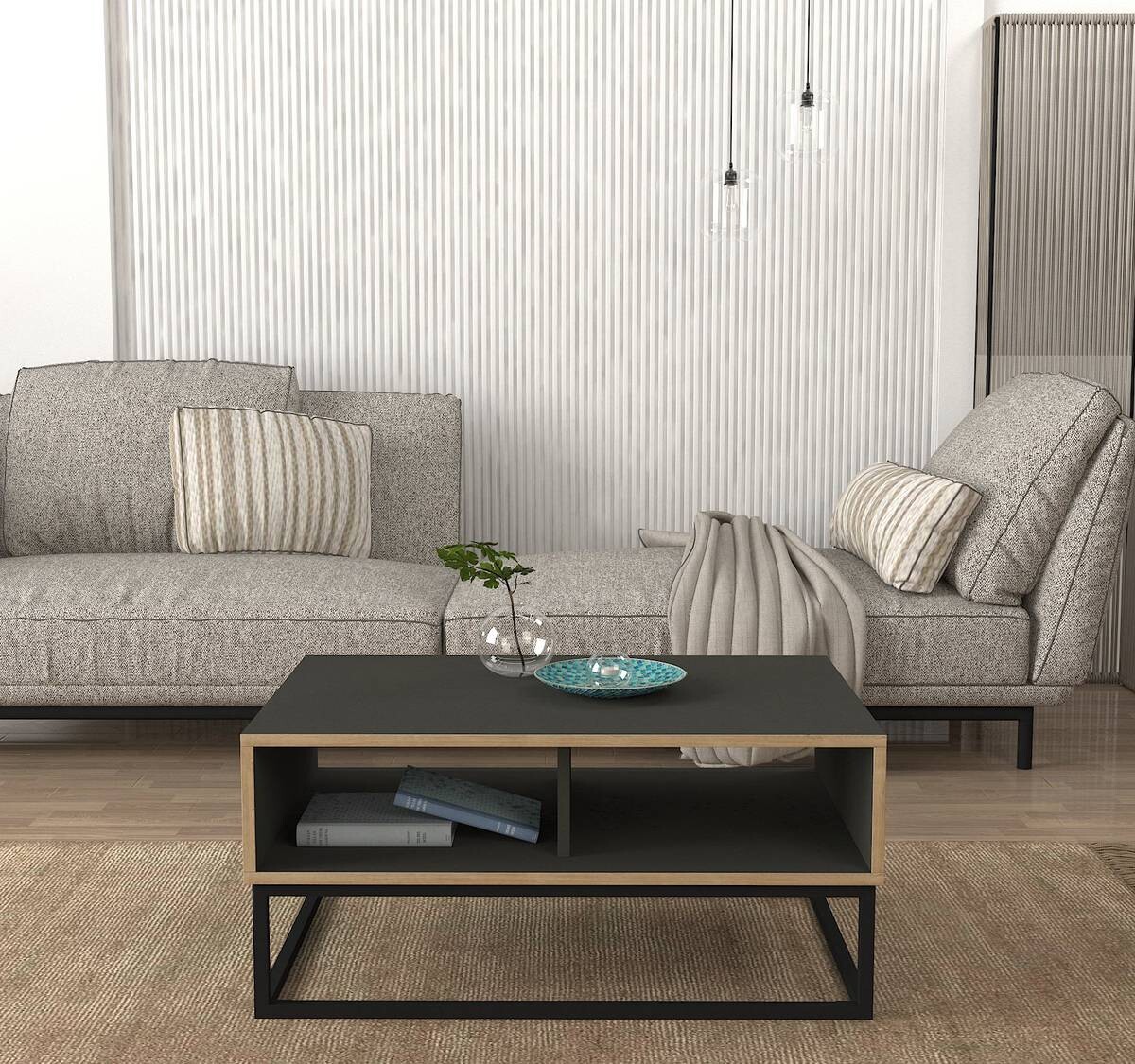 Couchtisch Dolores anthrazit Saphir B/H/T: ca. 90x41,6x60 cm