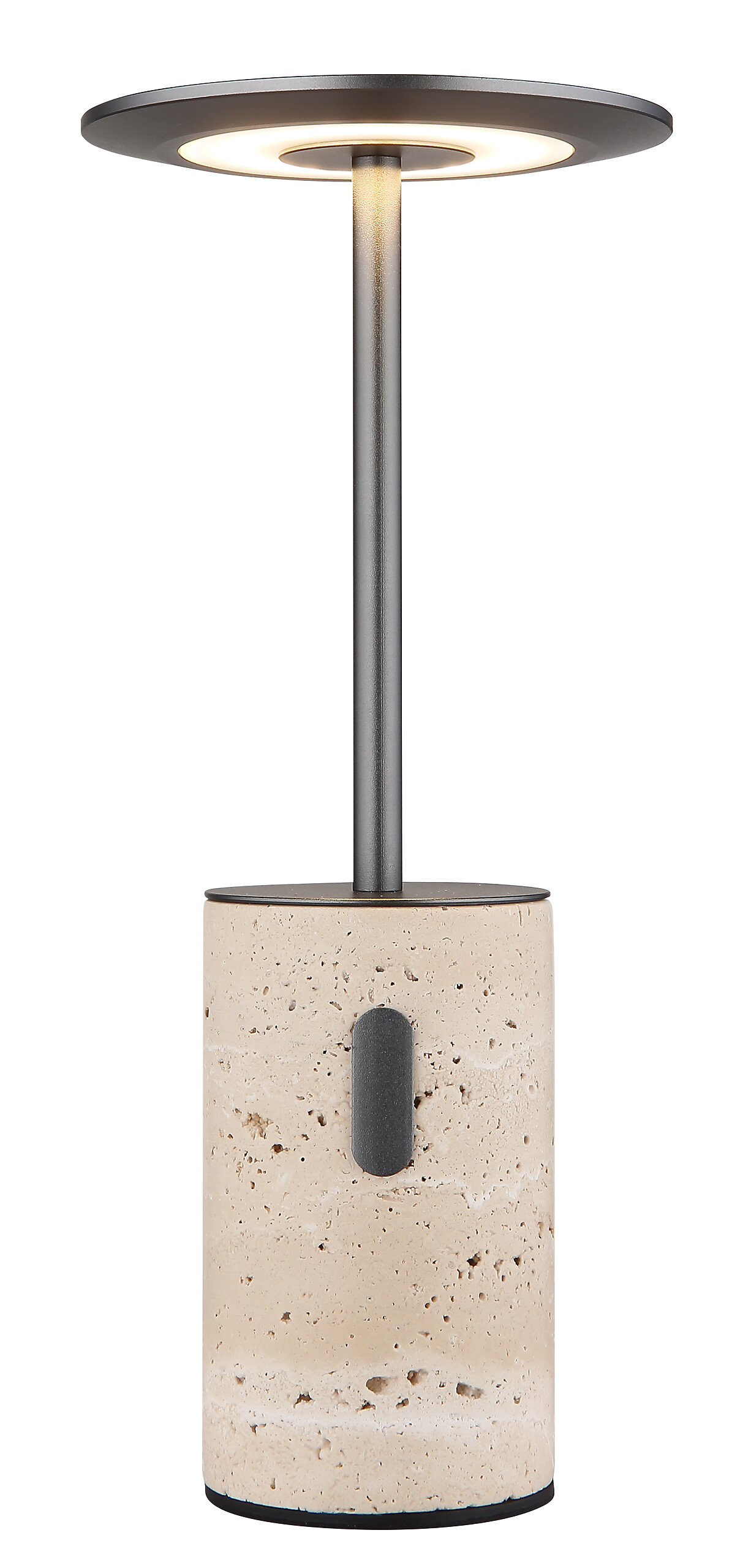 GLOBO Tischleuchte Opal Graphit grau Aluminium Stein H/D: ca. 27,6x12 cm 1 Brennstellen