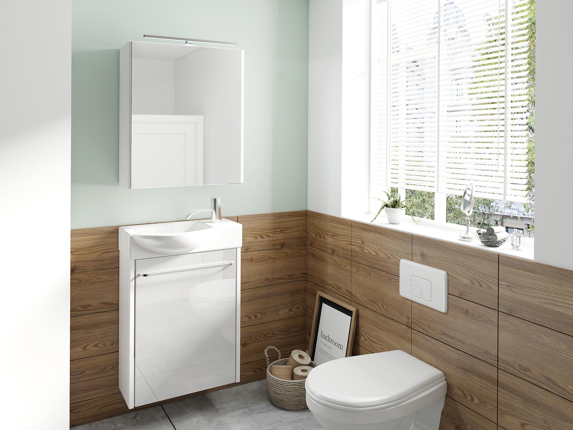 Spiegelschrank SPREE weiß B/H/T: ca. 50x60x15 cm